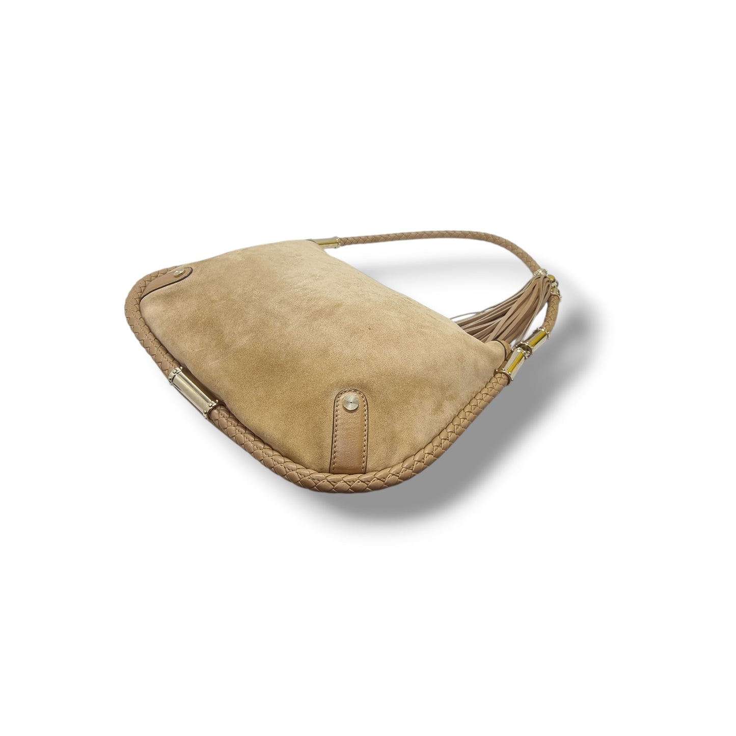 Gucci Britt Tassel Medium Hobo Bag Ghw ( Tan/Brown)