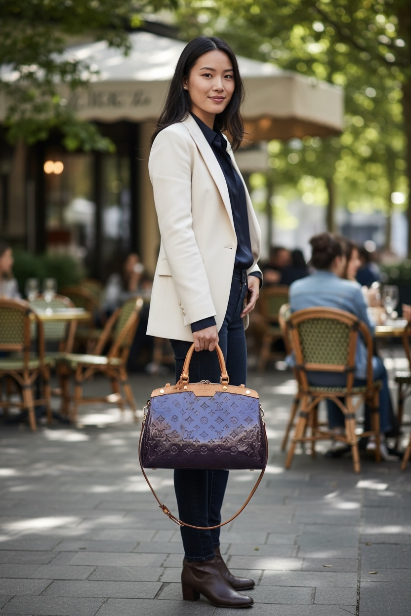 Louis Vuitton Brea MM Amarante Monogram Vernis Ghw