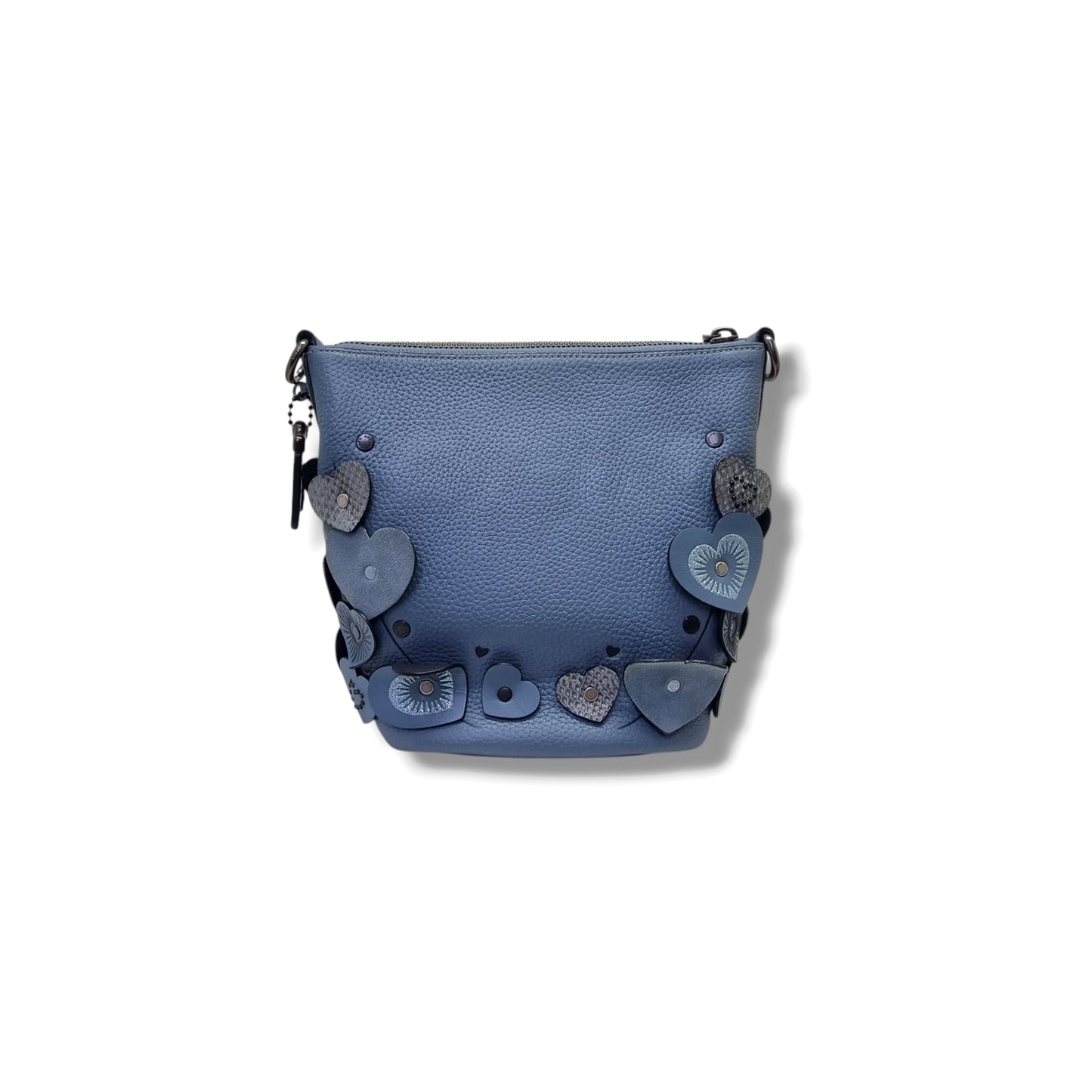 Coach Heart Embellished Crossbody Shw ( Blue)