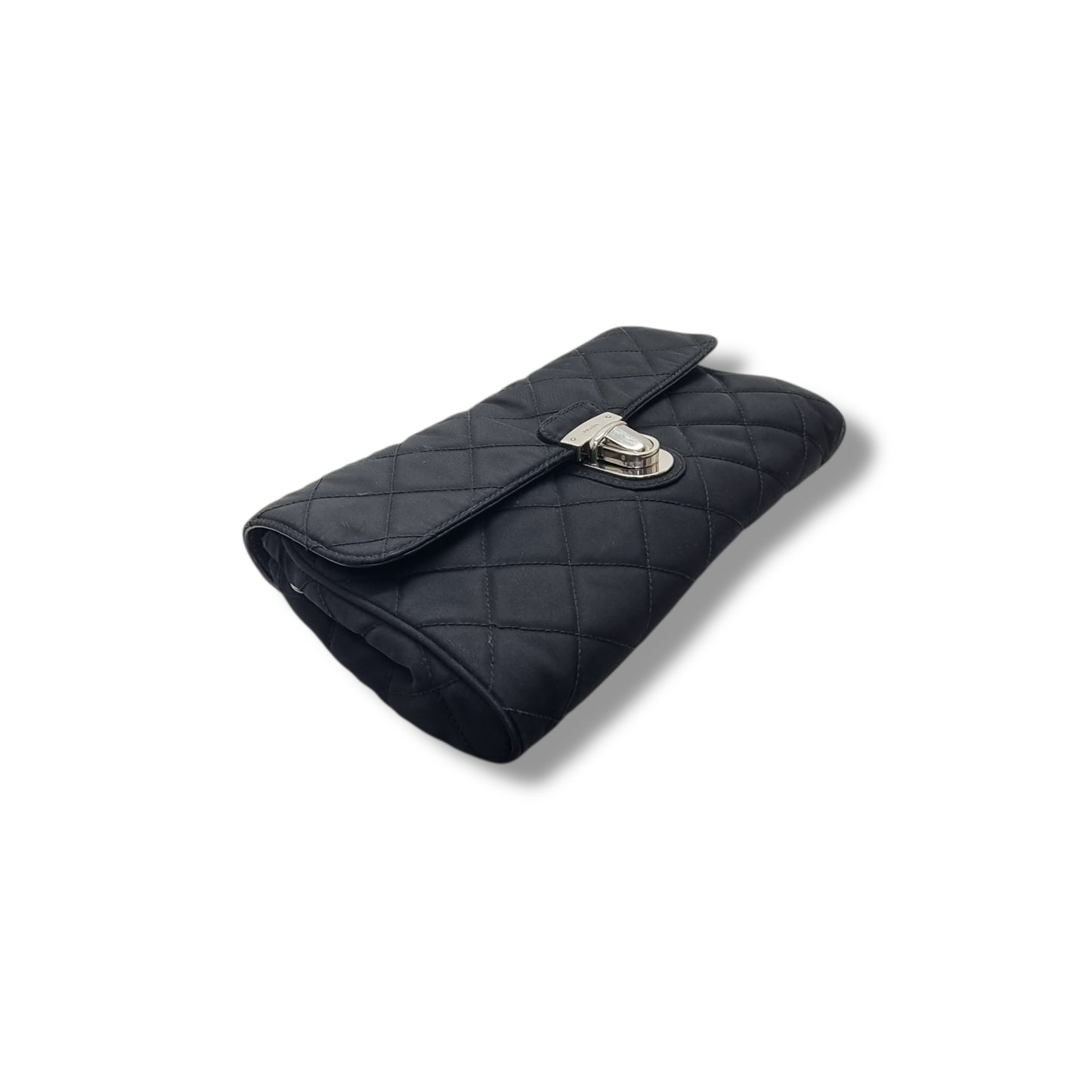 Prada BP0584 Nylon Quilted Crossbody Shw (Black)