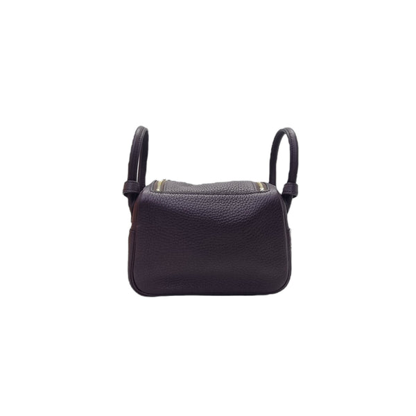 Hermes Mini Lindy Clemence Rouge Sellier Ghw