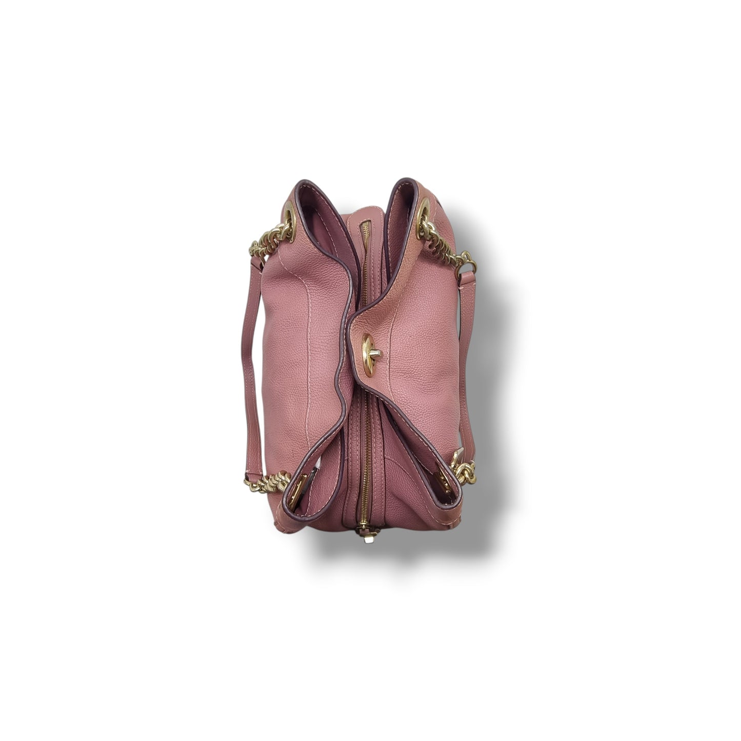 Coach Turnlock Edie Shoulder Bag Ghw (Pink)