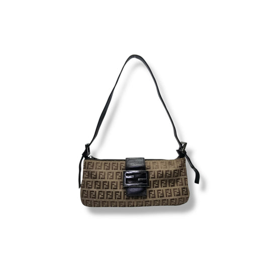 Fendi Vintage Zucchino Canvas Baguette Shw (Brown)