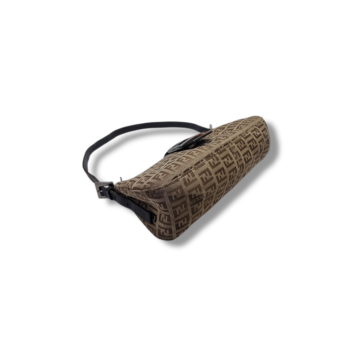 Fendi Vintage Zucchino Canvas Baguette Shw (Brown)