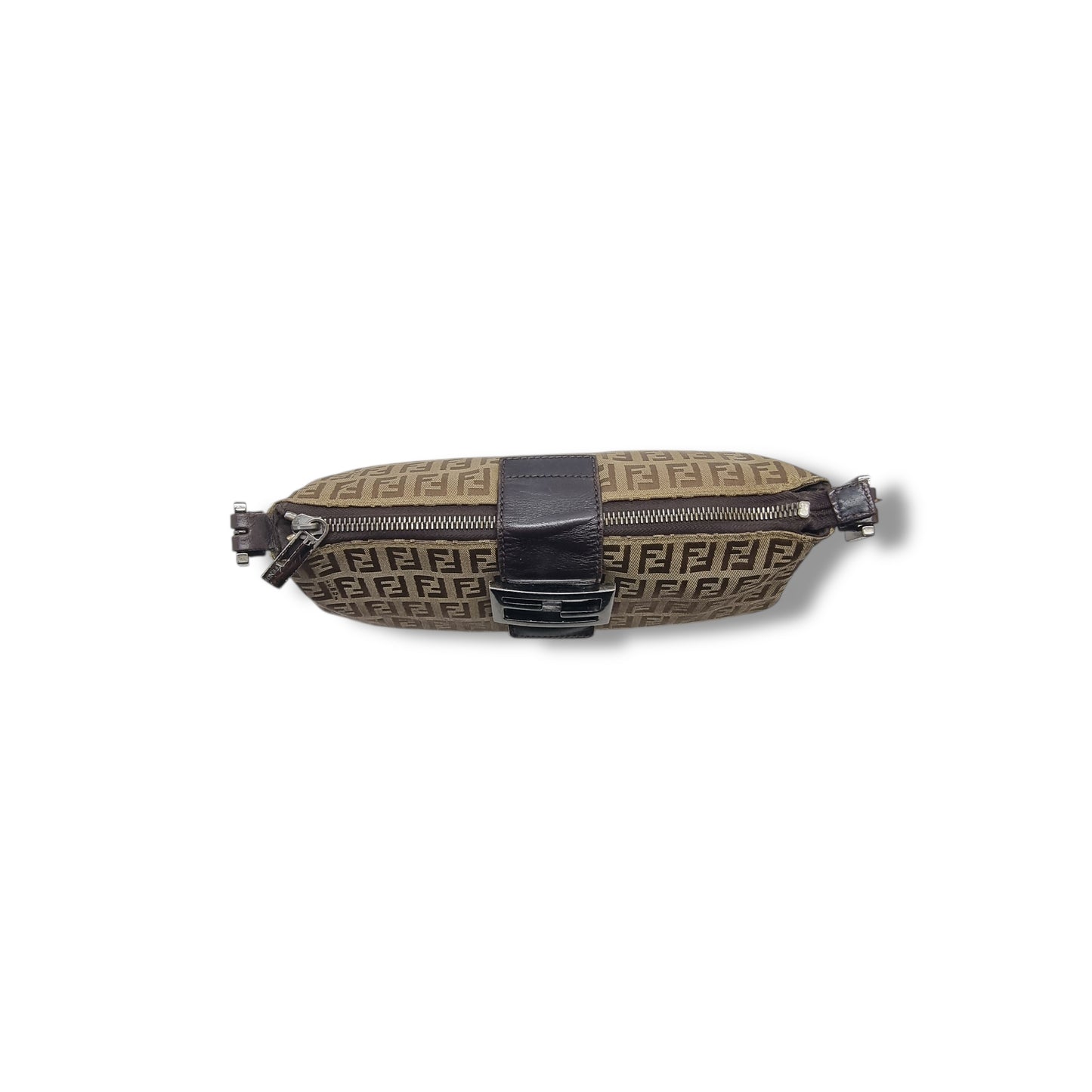 Fendi Vintage Zucchino Canvas Baguette Shw (Brown)