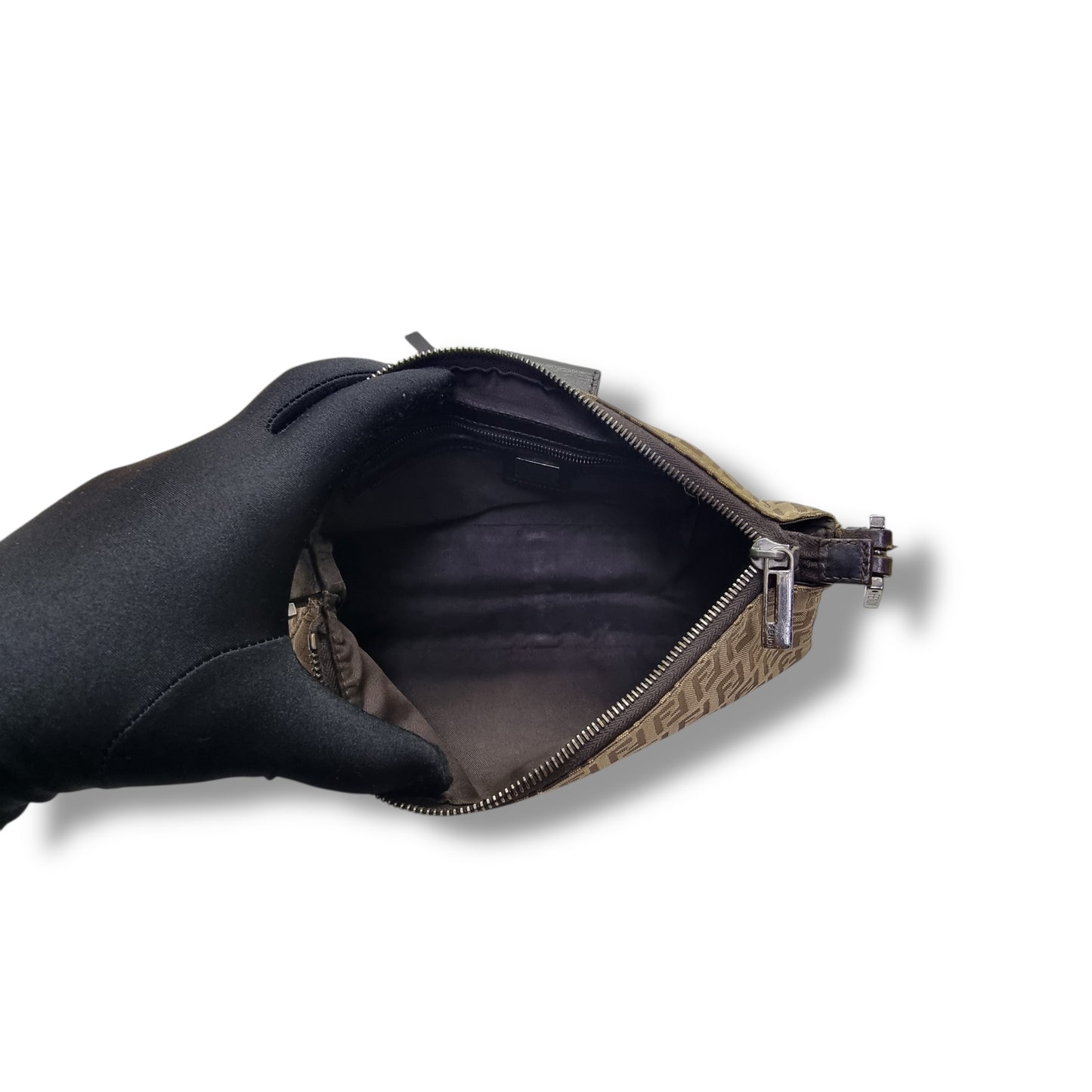 Fendi Vintage Zucchino Canvas Baguette Shw (Brown)