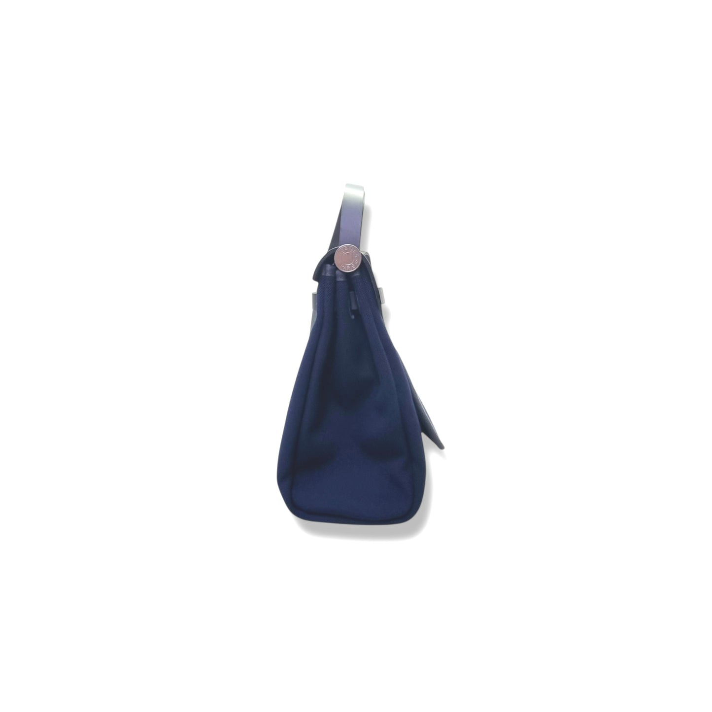 Hermes Herbag Zip PM 31 Canvas Hunter Cowhide Leather Phw (Bleu Marine/Ardoise)