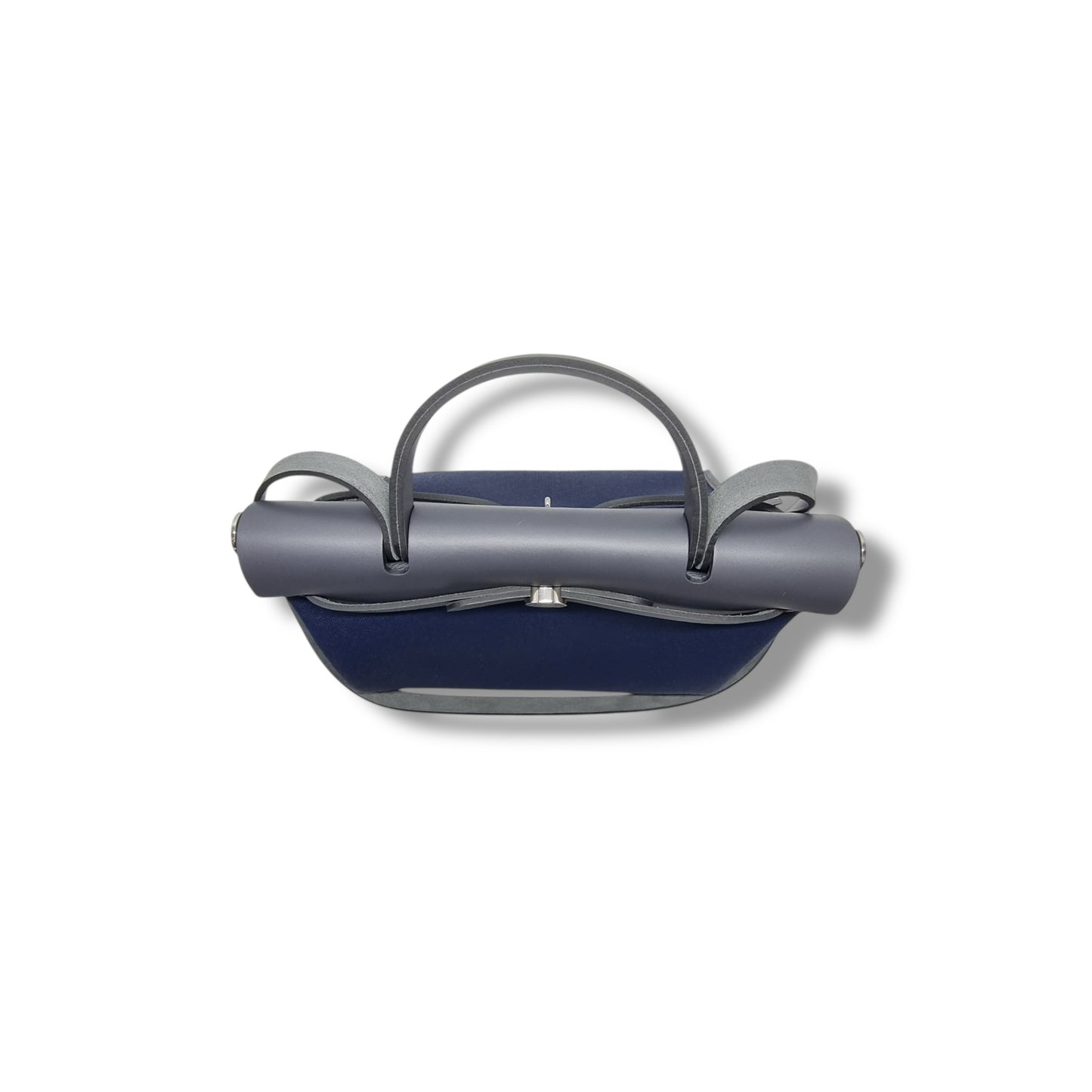 Hermes Herbag Zip PM 31 Canvas Hunter Cowhide Leather Phw (Bleu Marine/Ardoise)