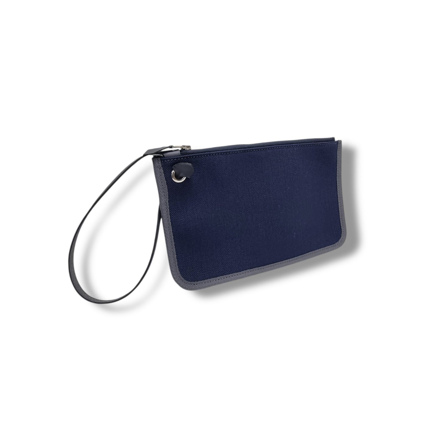 Hermes Herbag Zip PM 31 Canvas Hunter Cowhide Leather Phw (Bleu Marine/Ardoise)