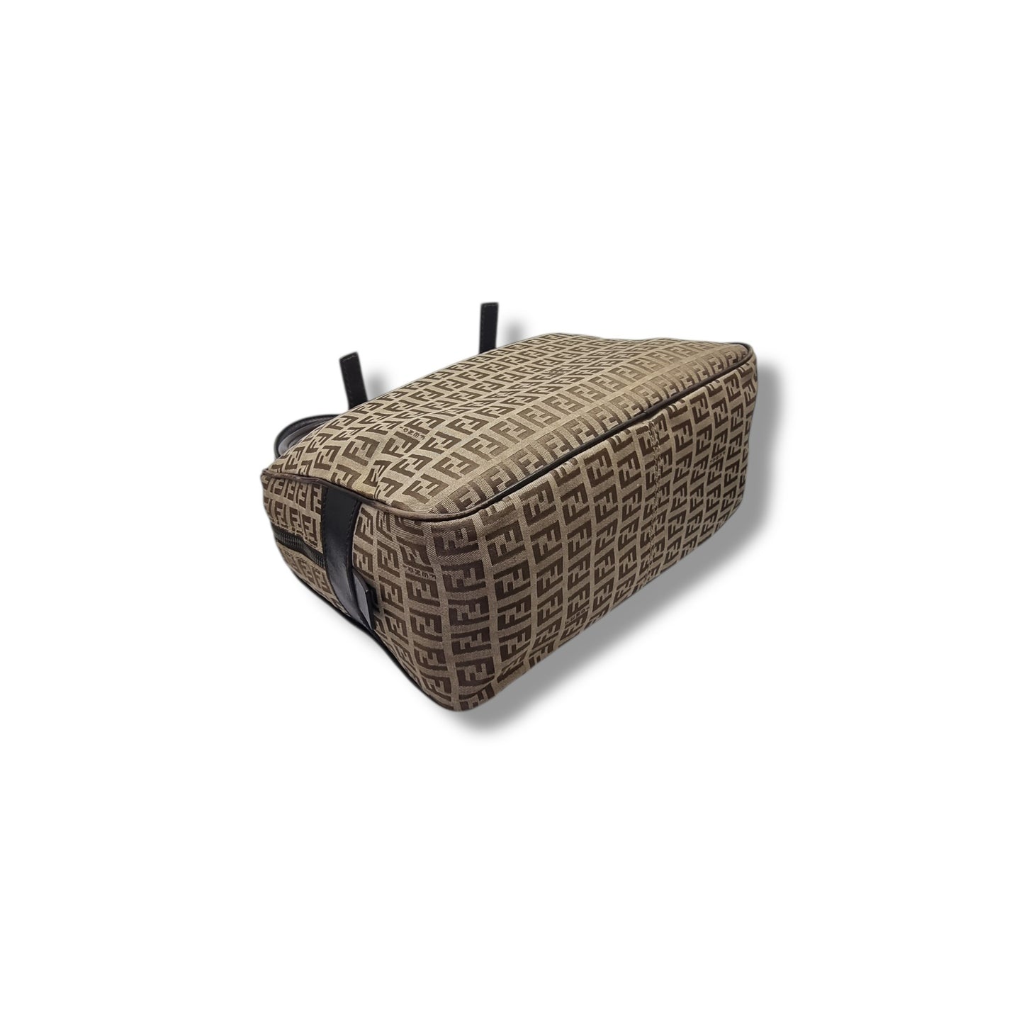 Fendi Zucchino Canvas Shoulder Bag Shw( Brown)