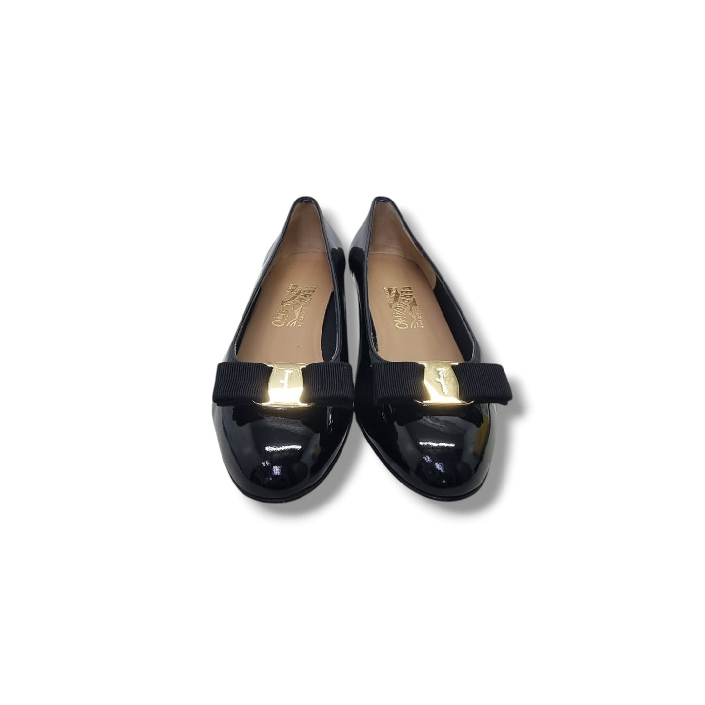 Salvatore Ferragamo Vara Bow Pump Patent Leather Ghw (Black)