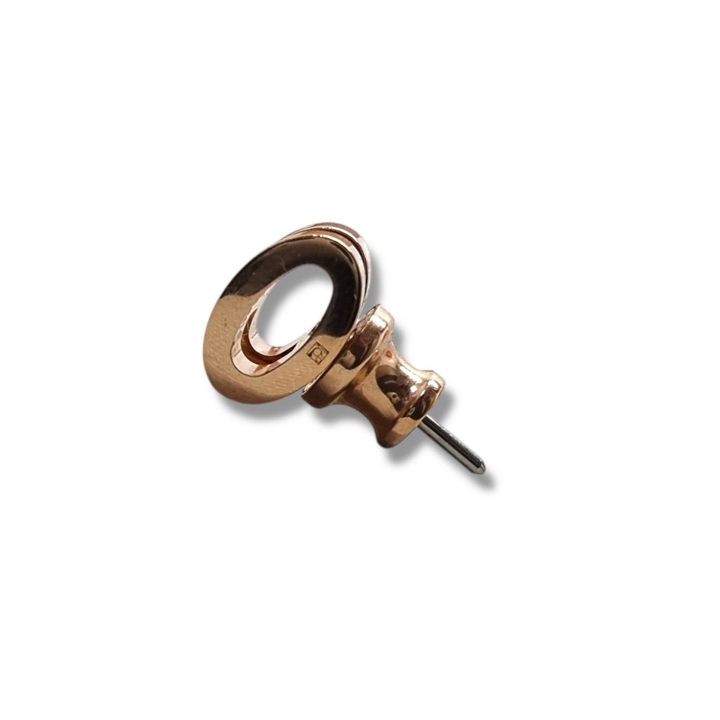 Hermes Mini Pop H Earrings Rose Gold Plated (Marron Glaze)