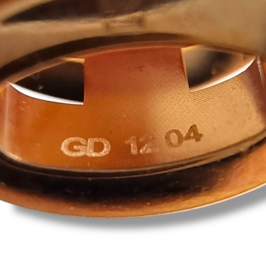 Hermes Mini Pop H Earrings Rose Gold Plated (Marron Glaze)