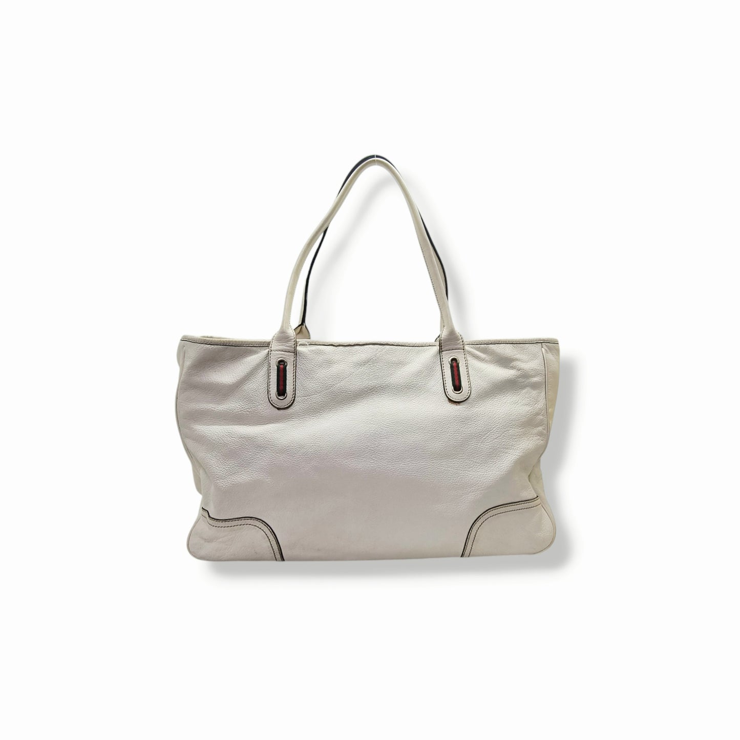 Gucci Princy Large Leather Shoulder Bag Ghw (White)