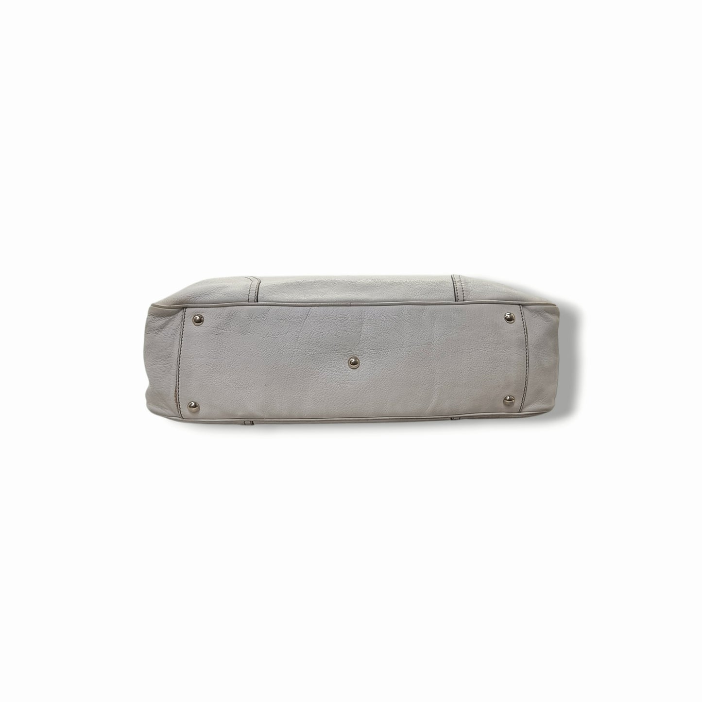 Gucci Princy Large Leather Shoulder Bag Ghw (White)