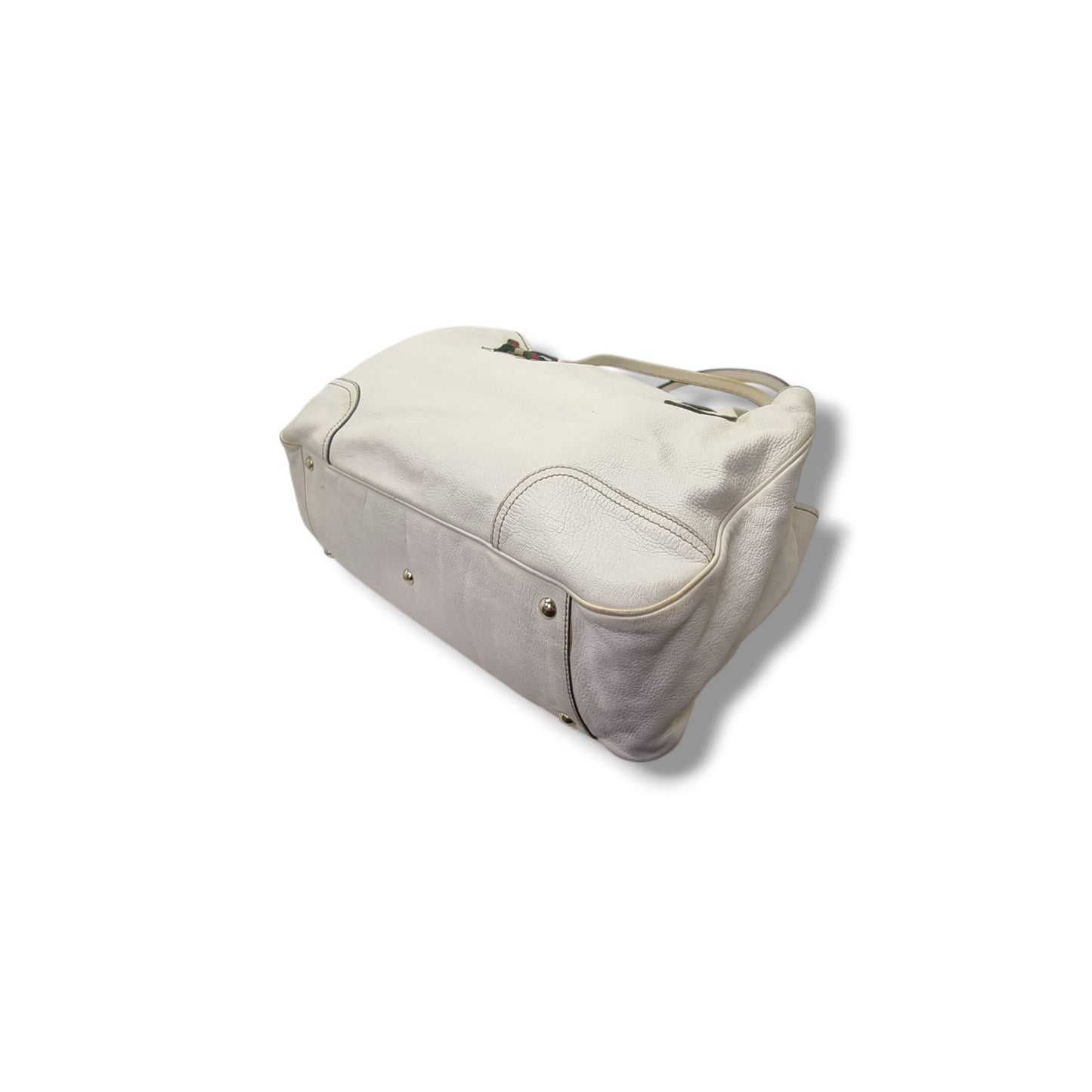Gucci Princy Large Leather Shoulder Bag Ghw (White)
