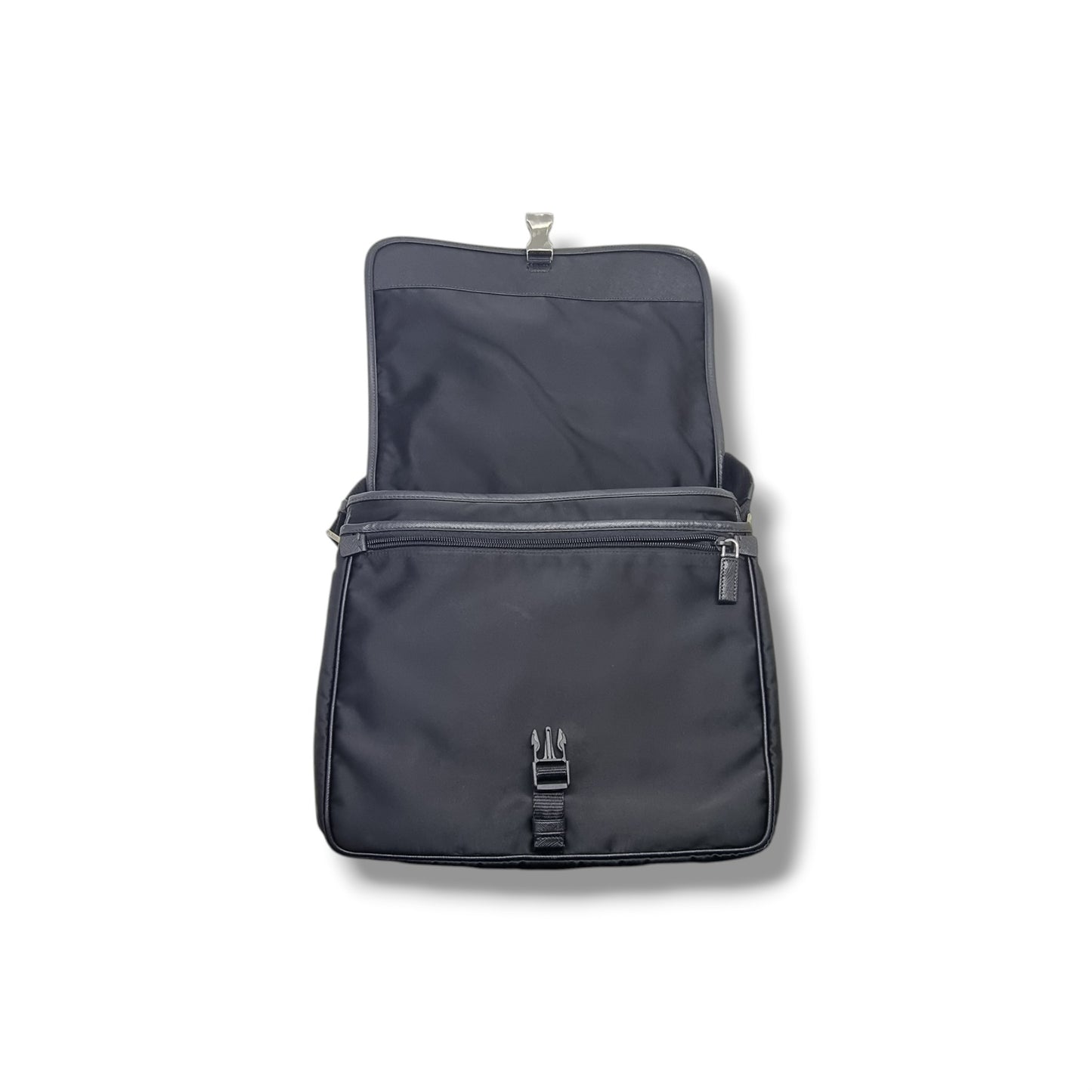 Prada V166 Tessuto Messenger Bag Shw (Black)