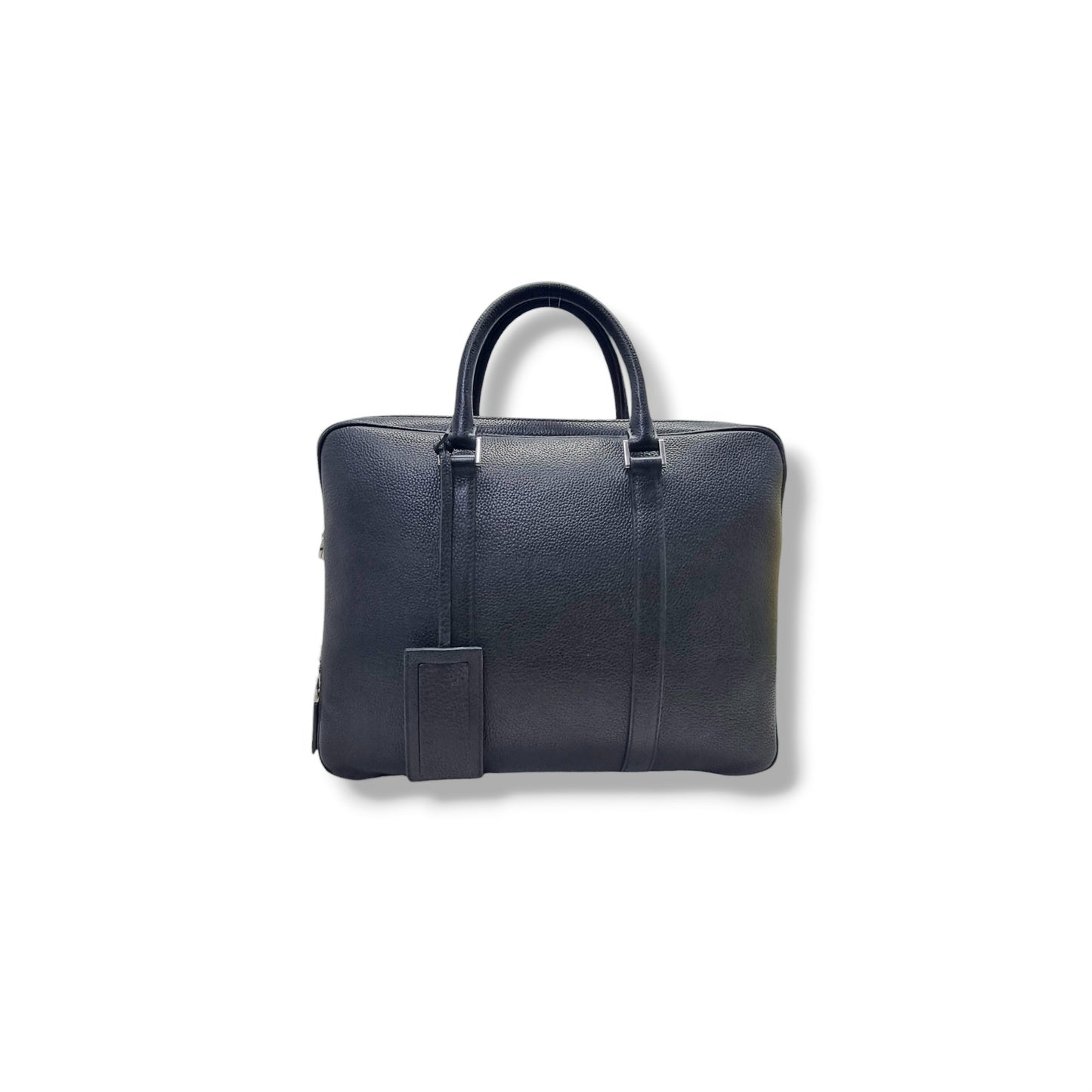 Prada Saffiano Grained Leather Document Bag Shw (Black)