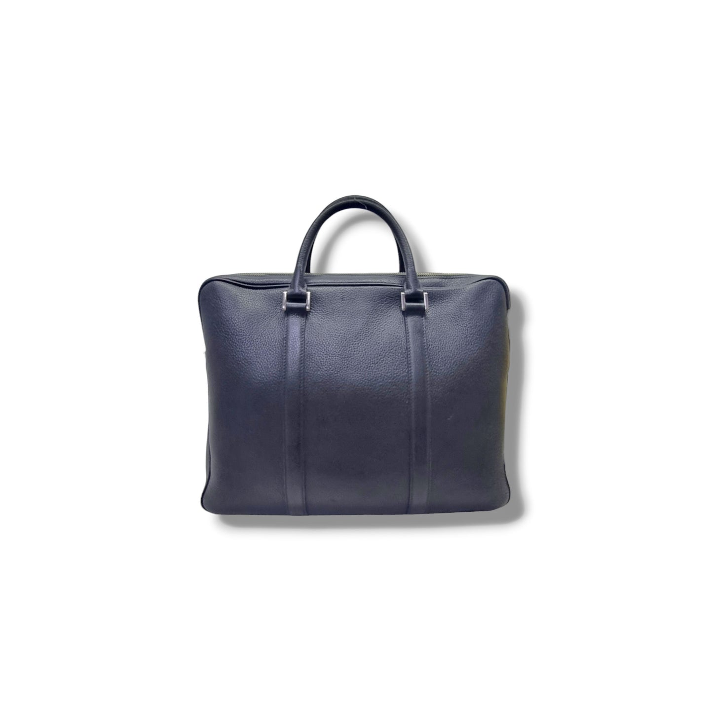 Prada Saffiano Grained Leather Document Bag Shw (Black)