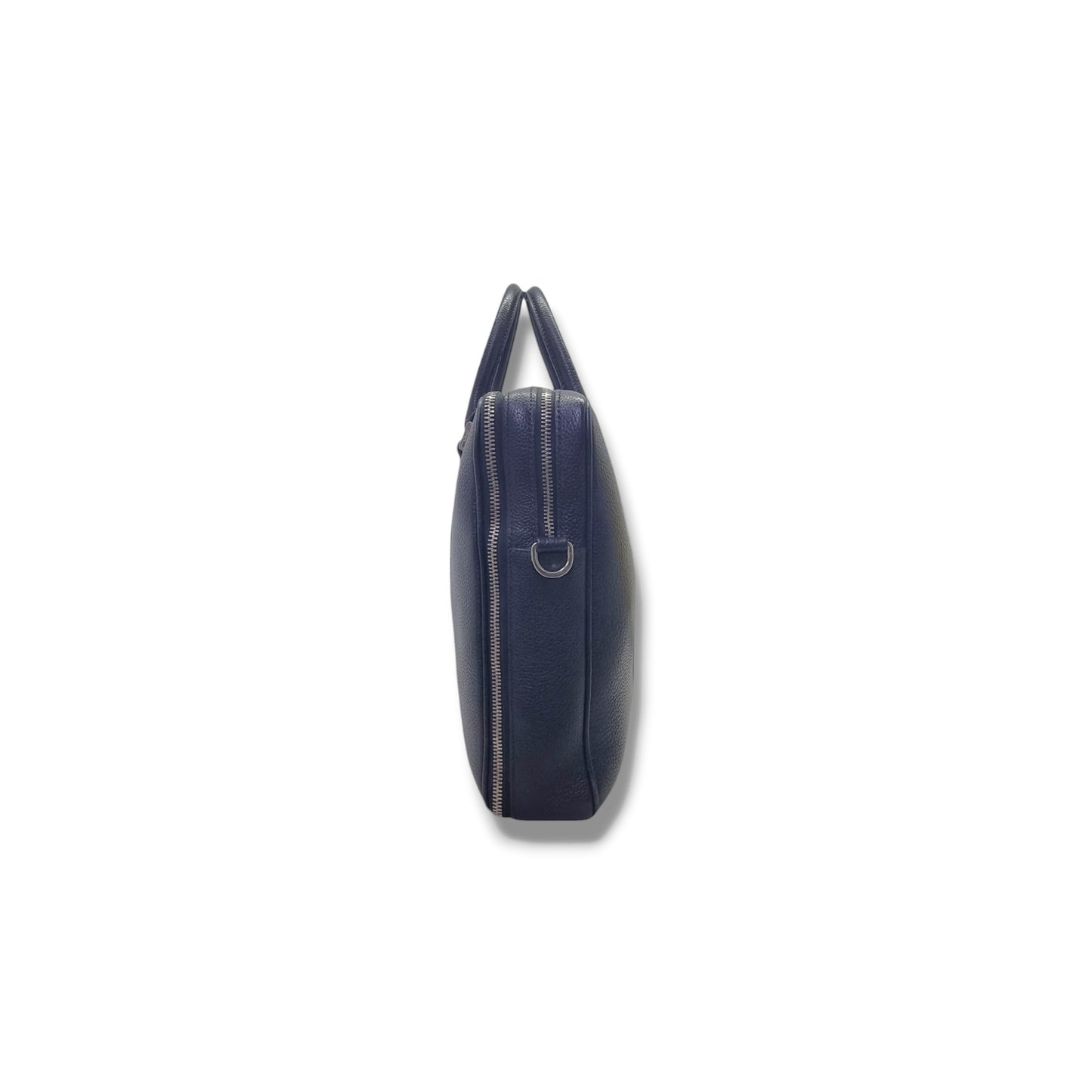 Prada Saffiano Grained Leather Document Bag Shw (Black)