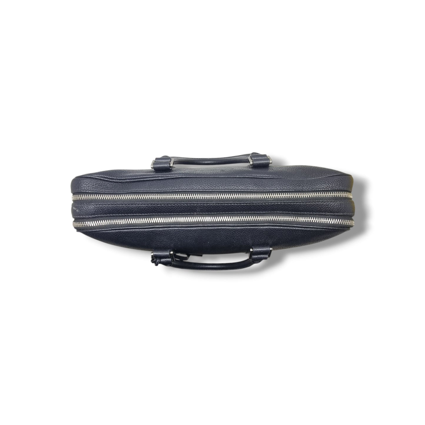 Prada Saffiano Grained Leather Document Bag Shw (Black)