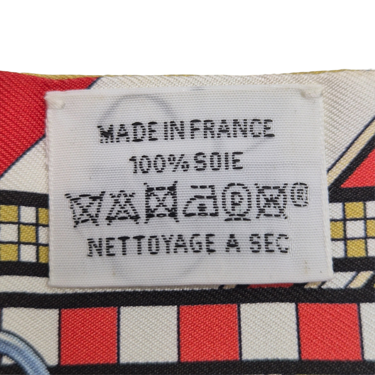 Hermes Twilly 100% Silk Brides Et Gris-Gris (Yellow/Red/White)