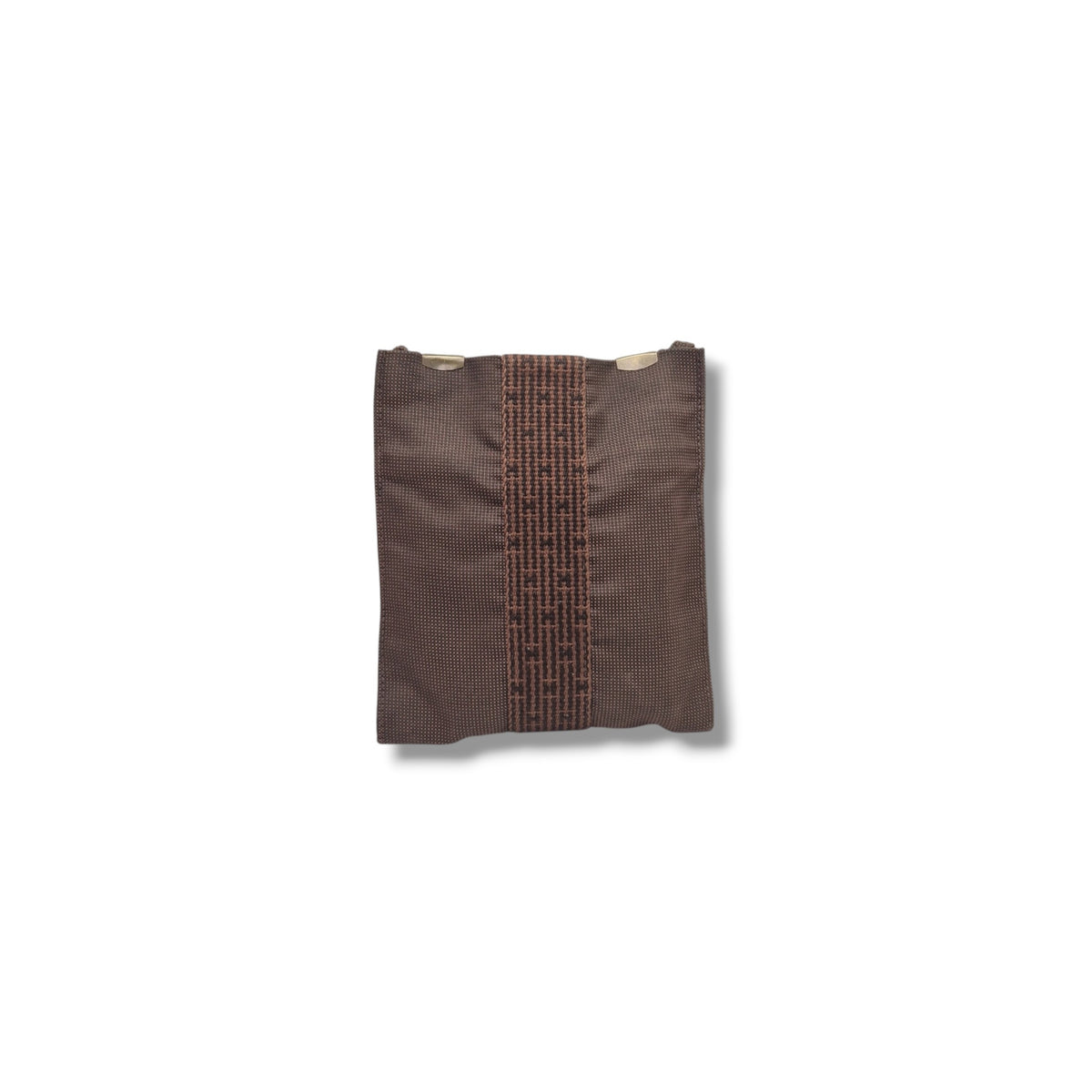 Hermes Herline Canvas Pochette Crossbody (Brown)