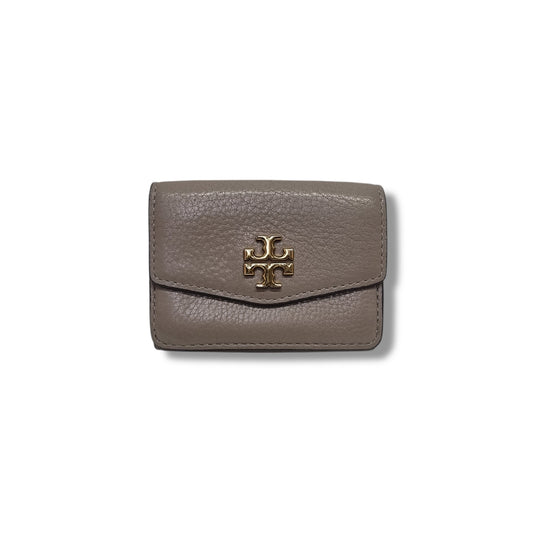 Tory Burch Wallet Kira Tri Fold Mini Pebbled Leather Ghw ( Grey)