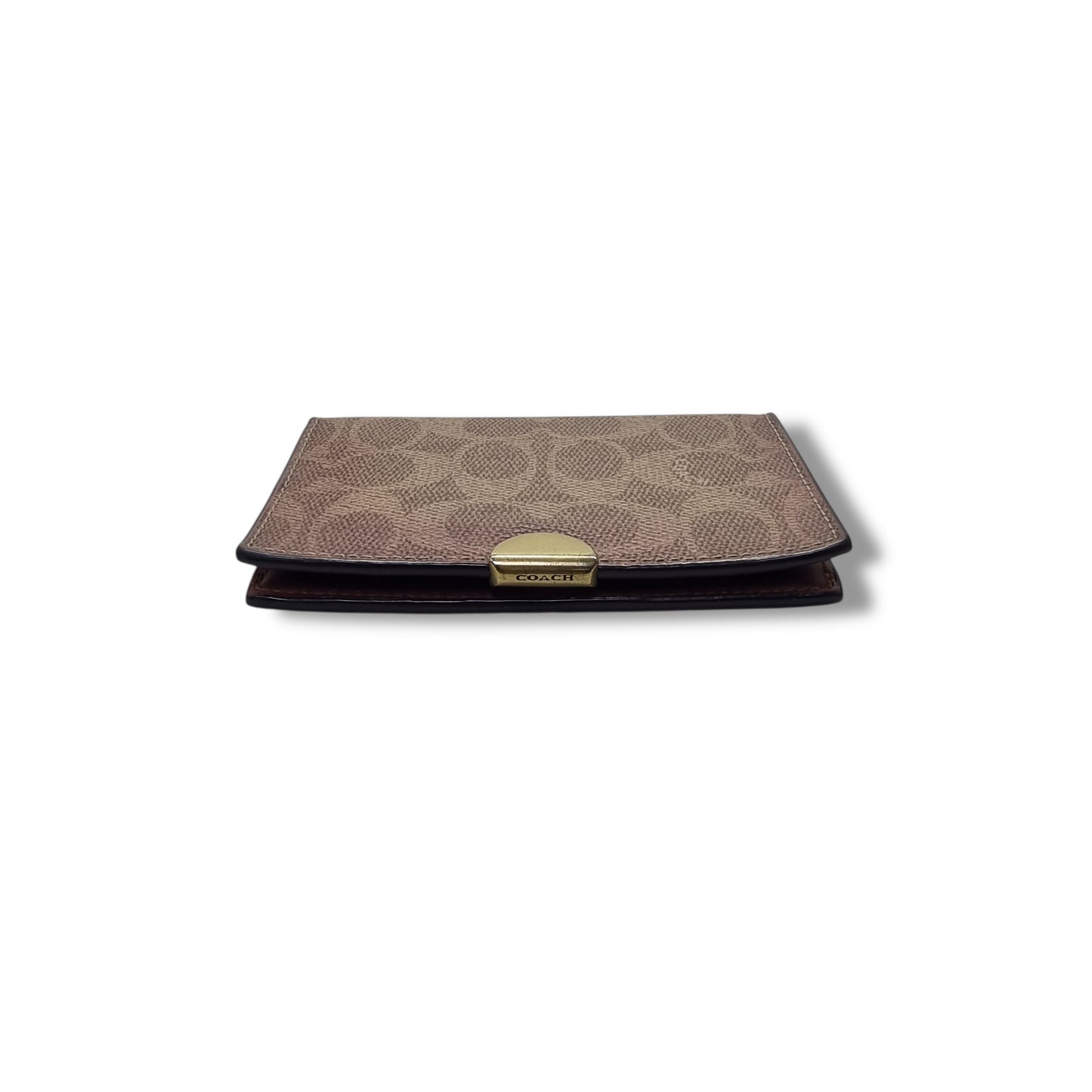Coach Dreamer Card Case In Signature Canvas Ghw (Brown)