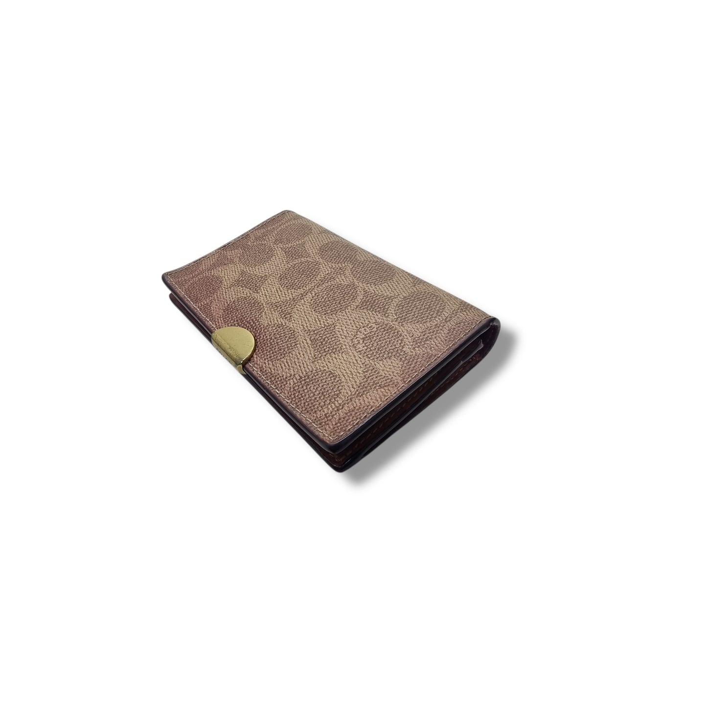 Coach Dreamer Card Case In Signature Canvas Ghw (Brown)
