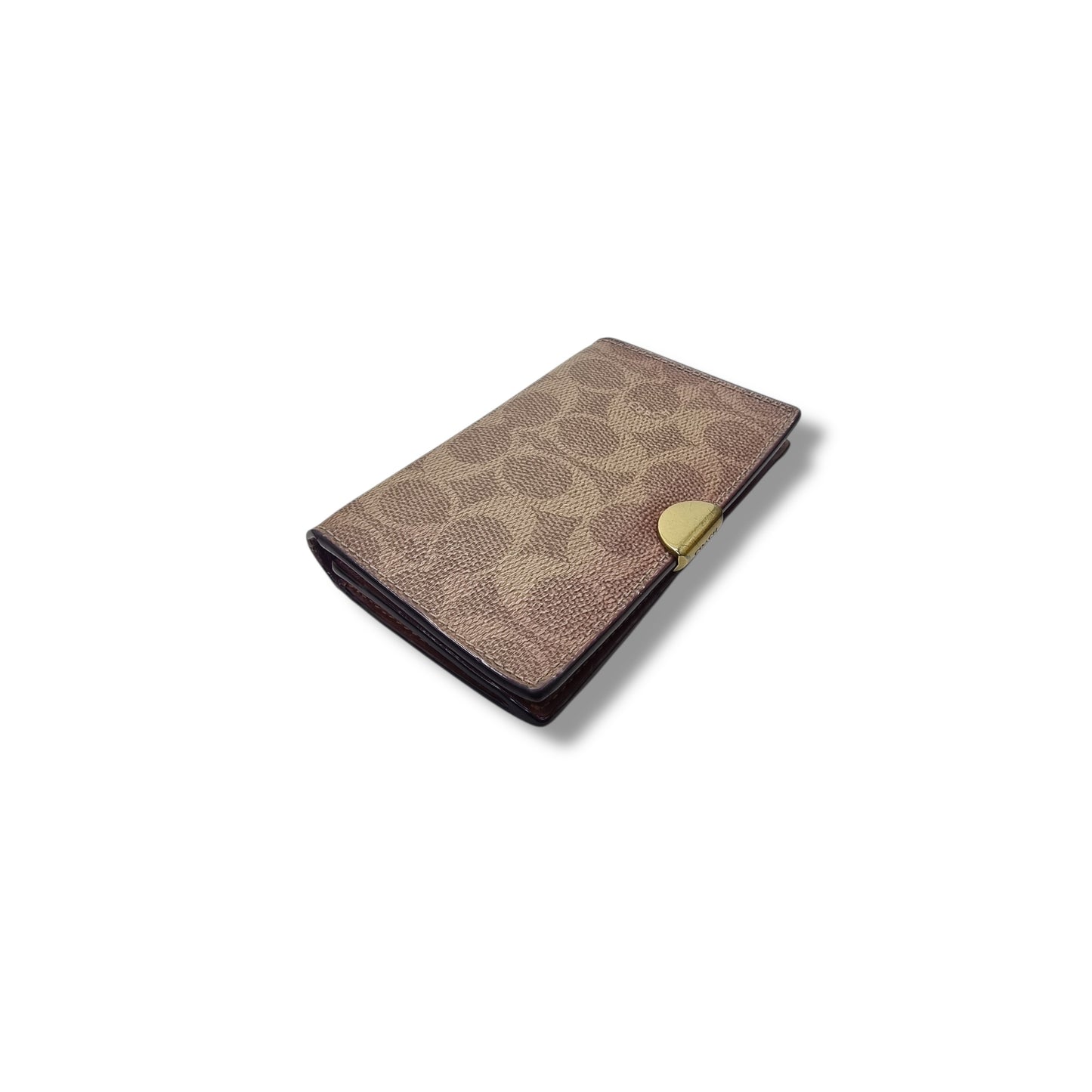 Coach Dreamer Card Case In Signature Canvas Ghw (Brown)