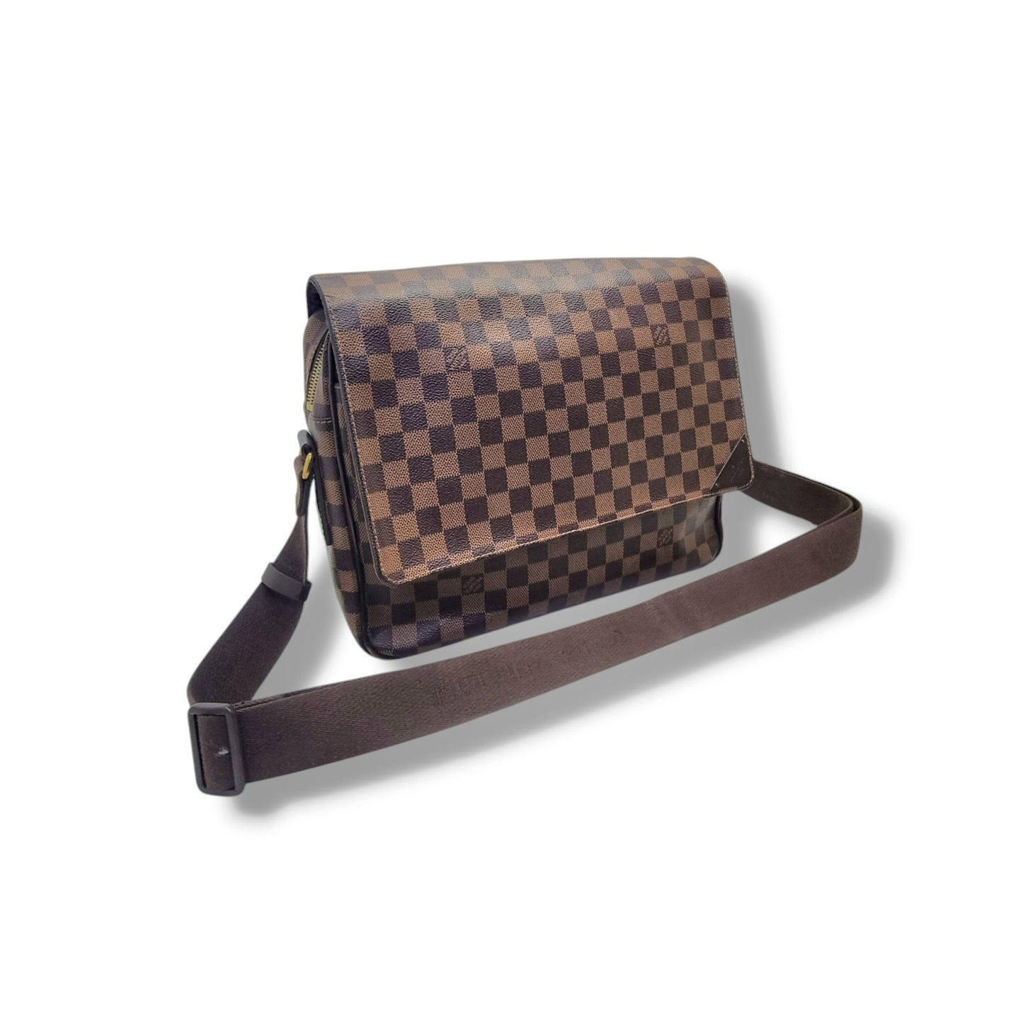Louis Vuitton Shelton MM Messenger Bag Damier Ebene Ghw