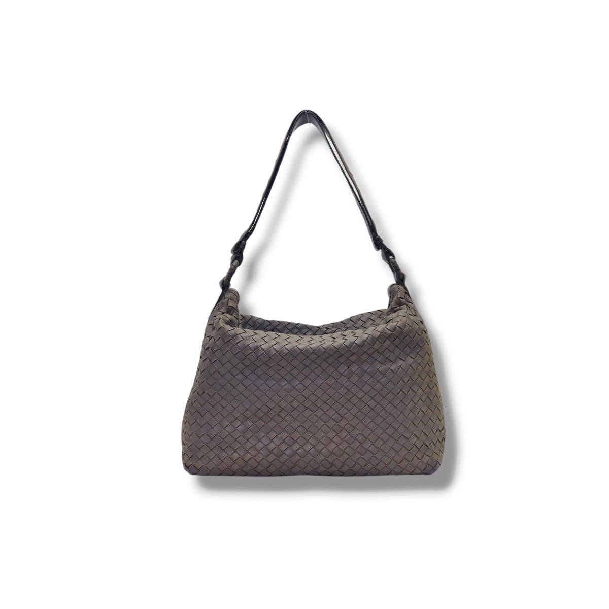 Bottega Veneta Intrecciato Leather Hobo Shoulder Bag (Olive)