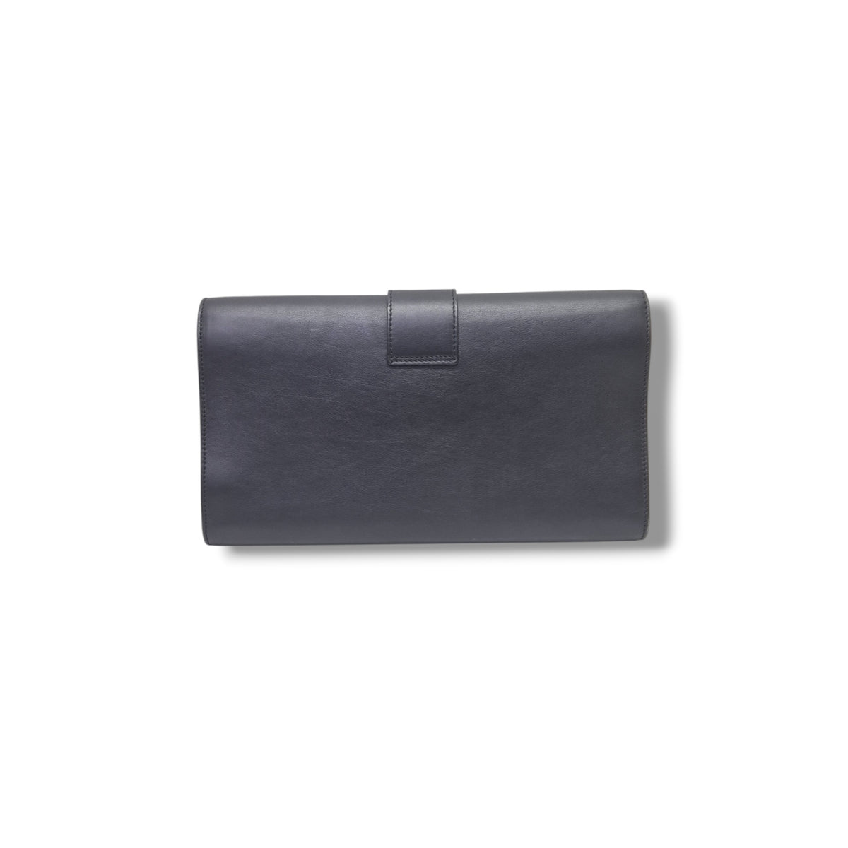 YSL Ligne Y Clutch Calfskin Leather Ghw (Black)