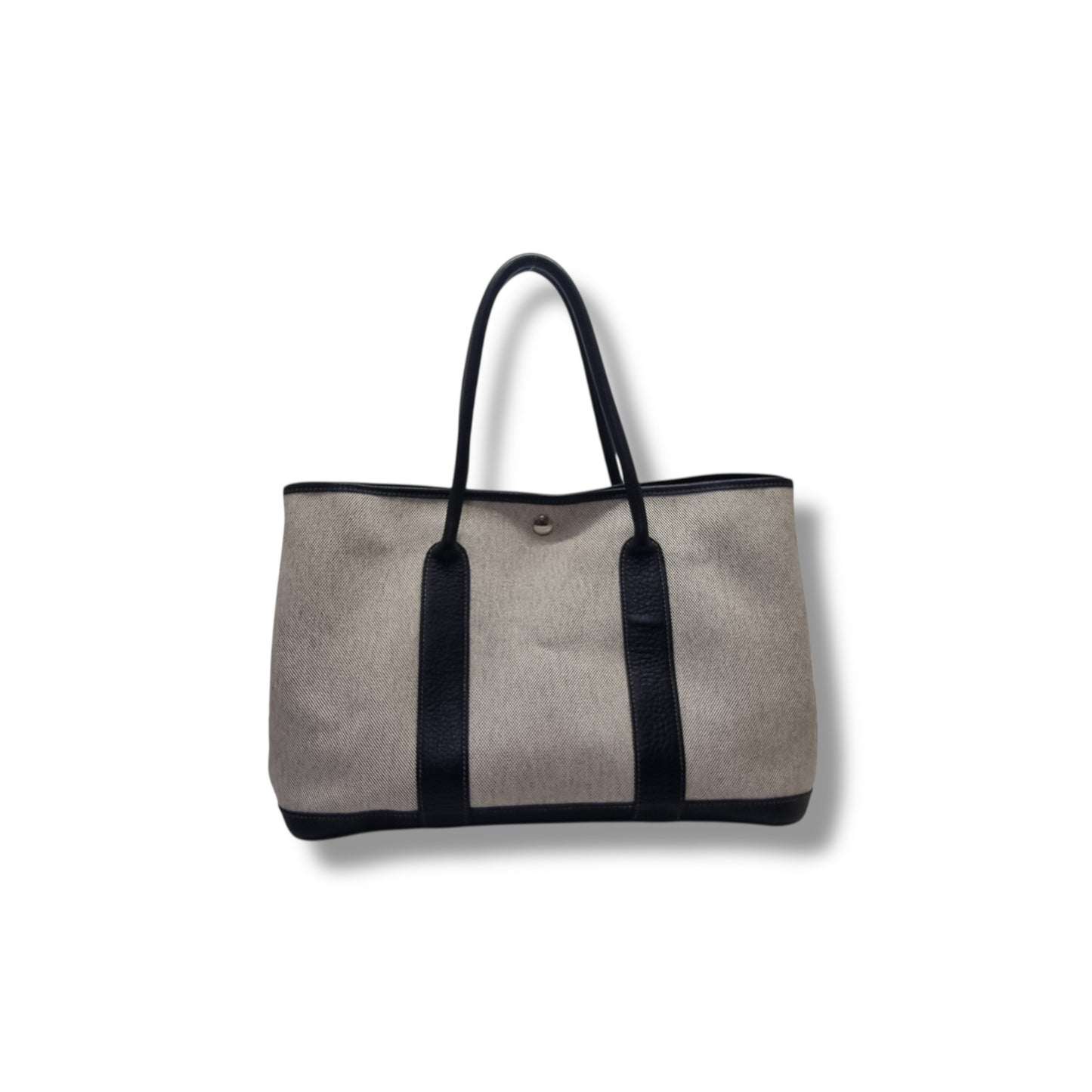 Hermes Garden Party Canvas 36 PM Palladium Coated Hardware (Beige/Black)
