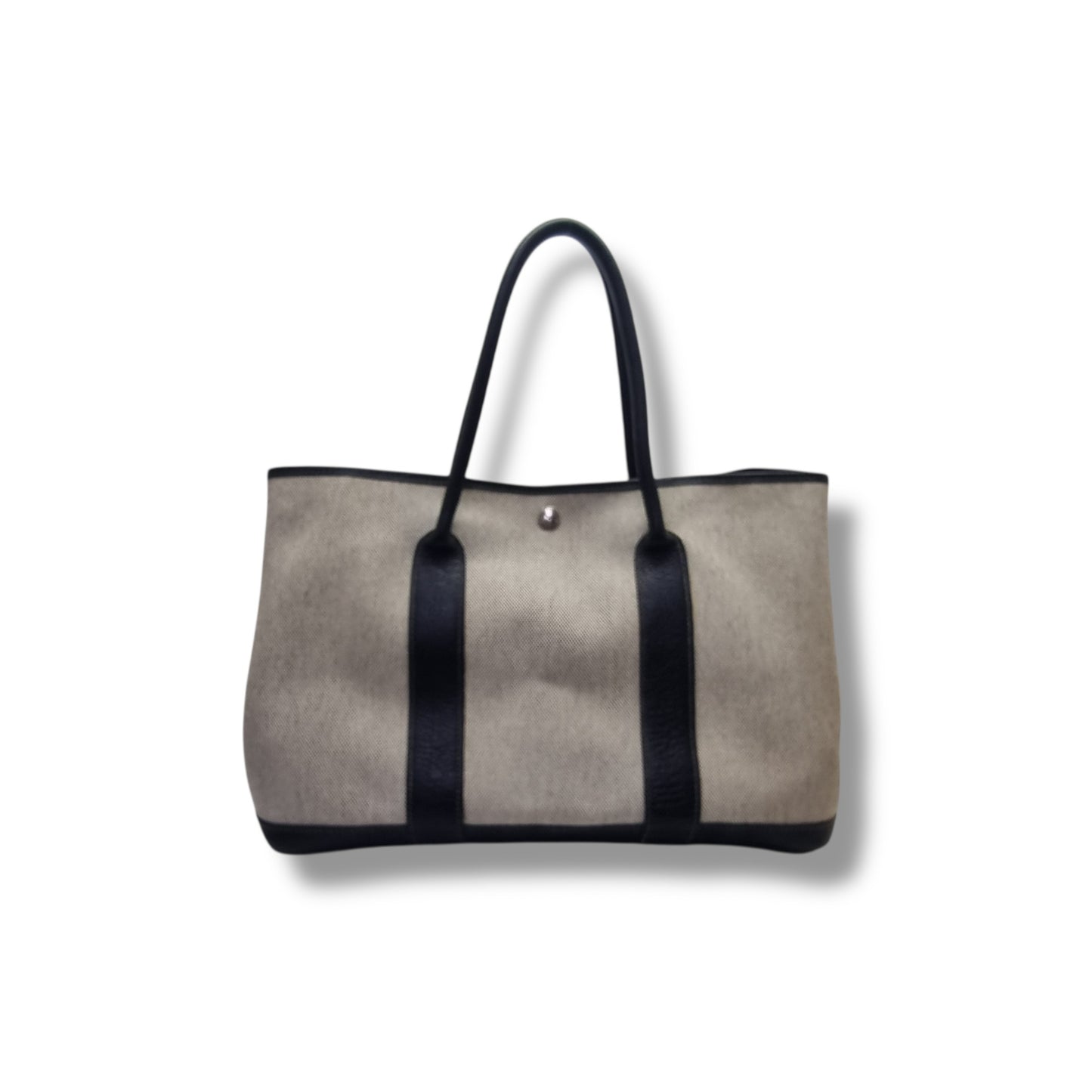 Hermes Garden Party Canvas 36 PM Palladium Coated Hardware (Beige/Black)