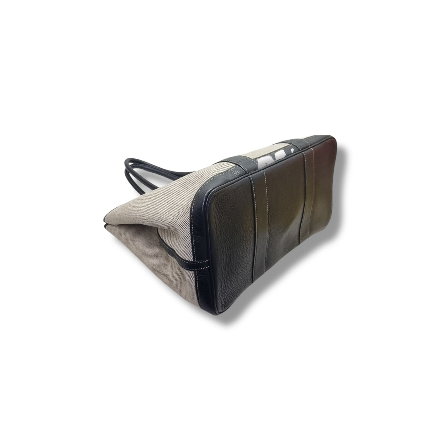 Hermes Garden Party Canvas 36 PM Palladium Coated Hardware (Beige/Black)