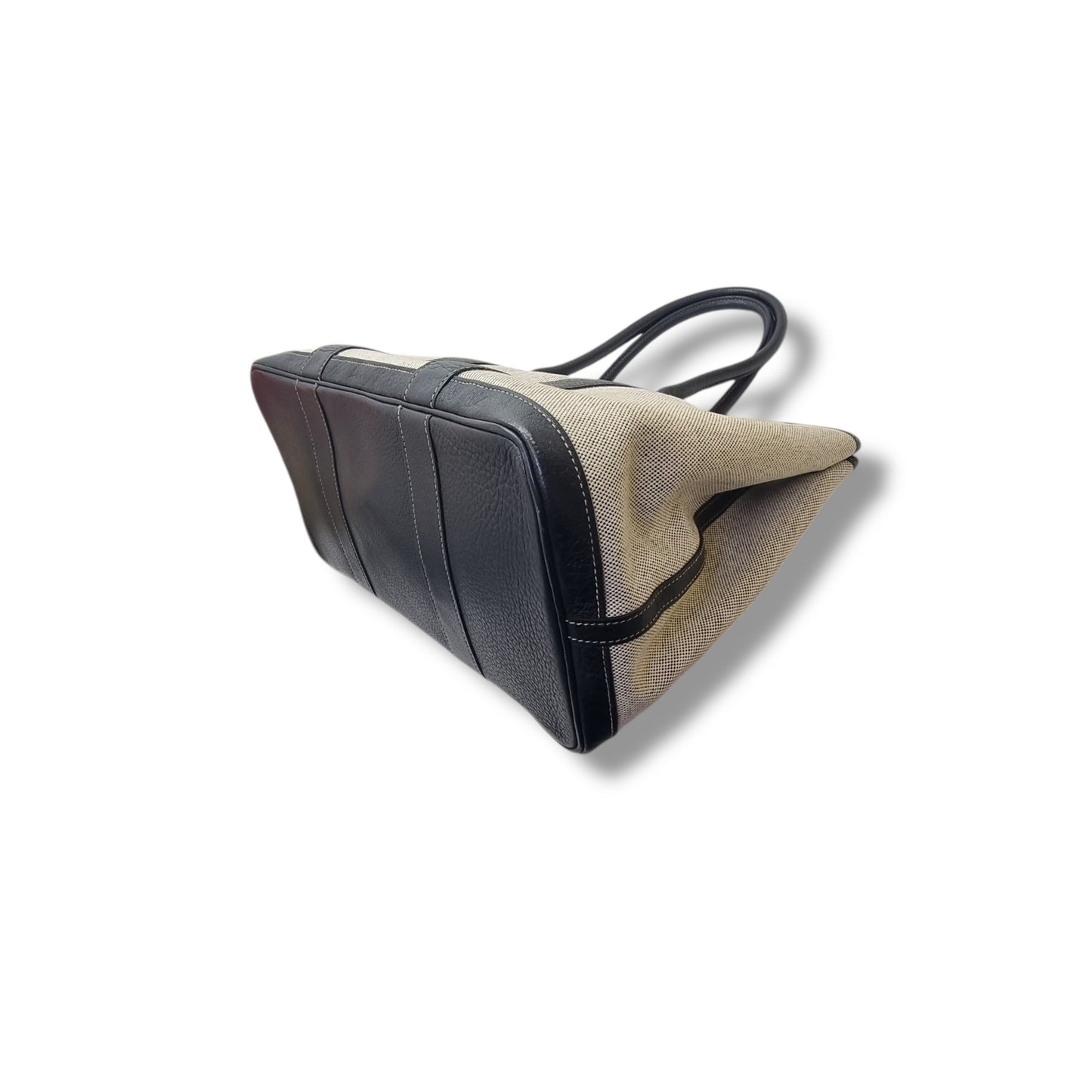 Hermes Garden Party Canvas 36 PM Palladium Coated Hardware (Beige/Black)