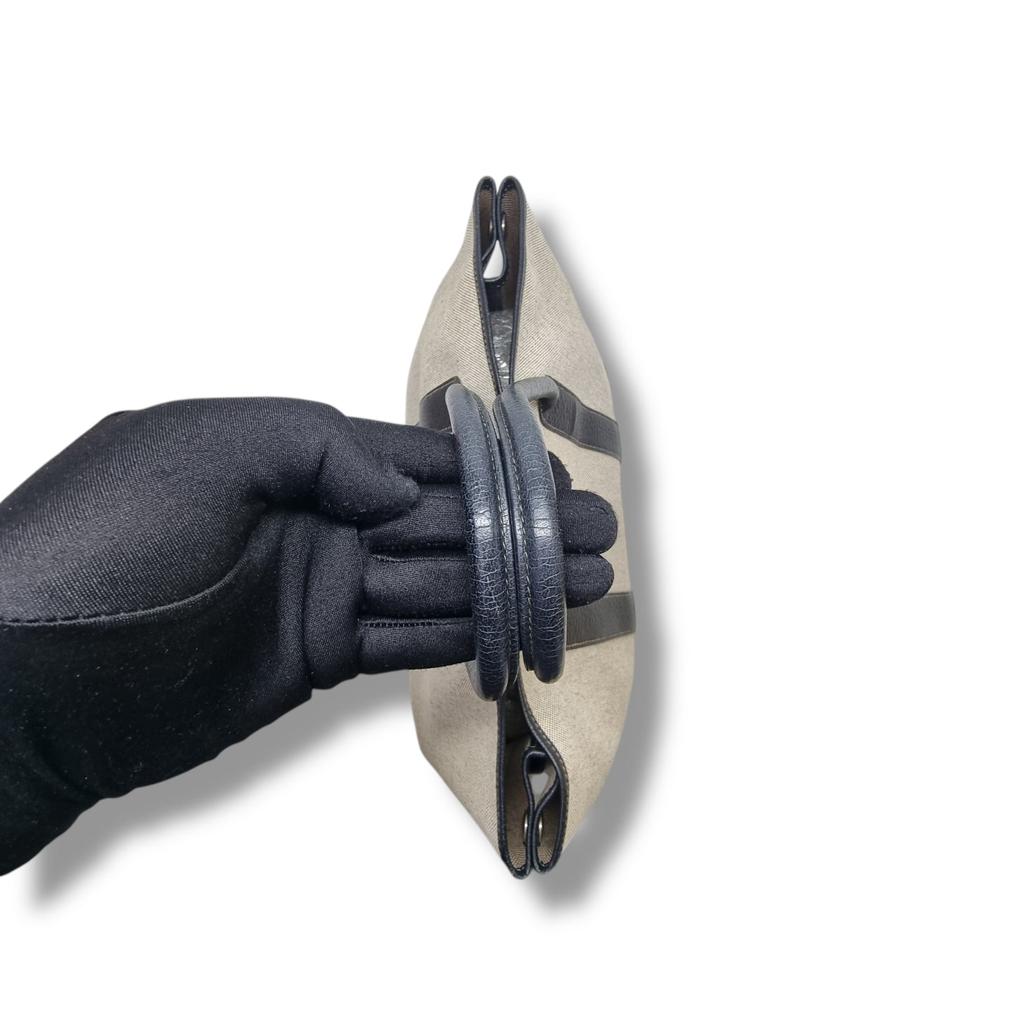 Hermes Garden Party Canvas 36 PM Palladium Coated Hardware (Beige/Black)