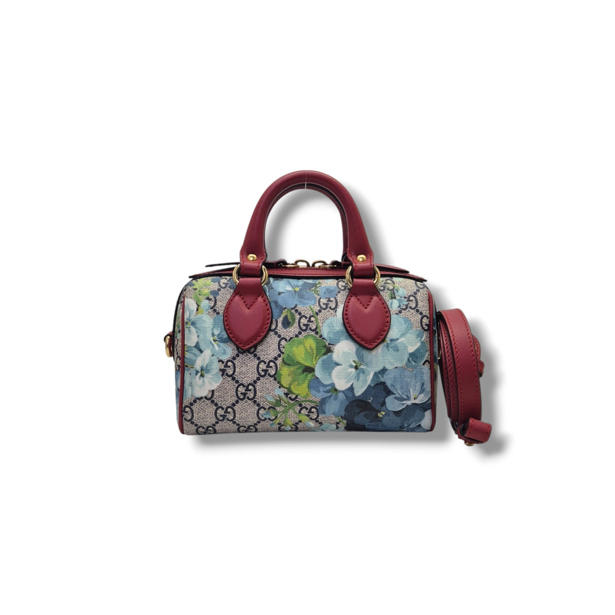 Gucci GG Mini Supreme Canvas Blooms Boston Bag Ghw (Multicolour Floral)