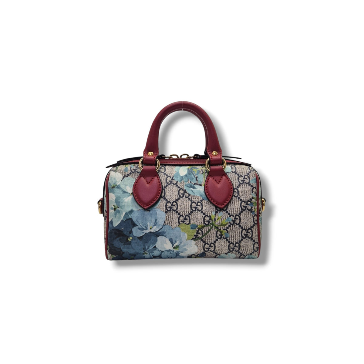 Gucci GG Mini Supreme Canvas Blooms Boston Bag Ghw (Multicolour Floral)