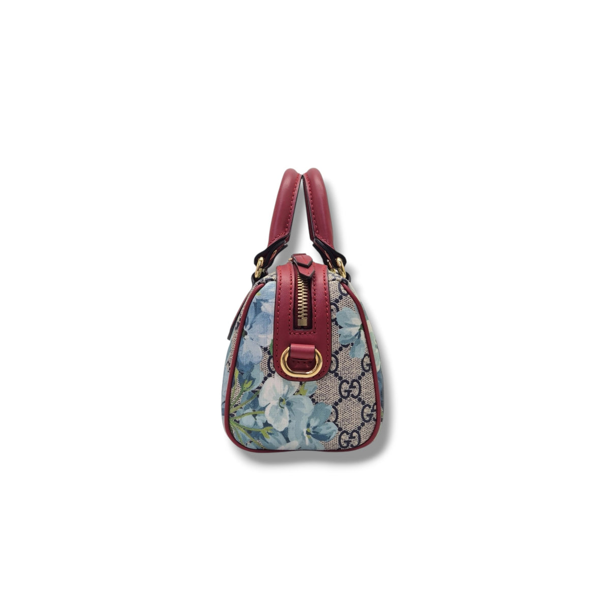 Gucci GG Mini Supreme Canvas Blooms Boston Bag Ghw (Multicolour Floral)
