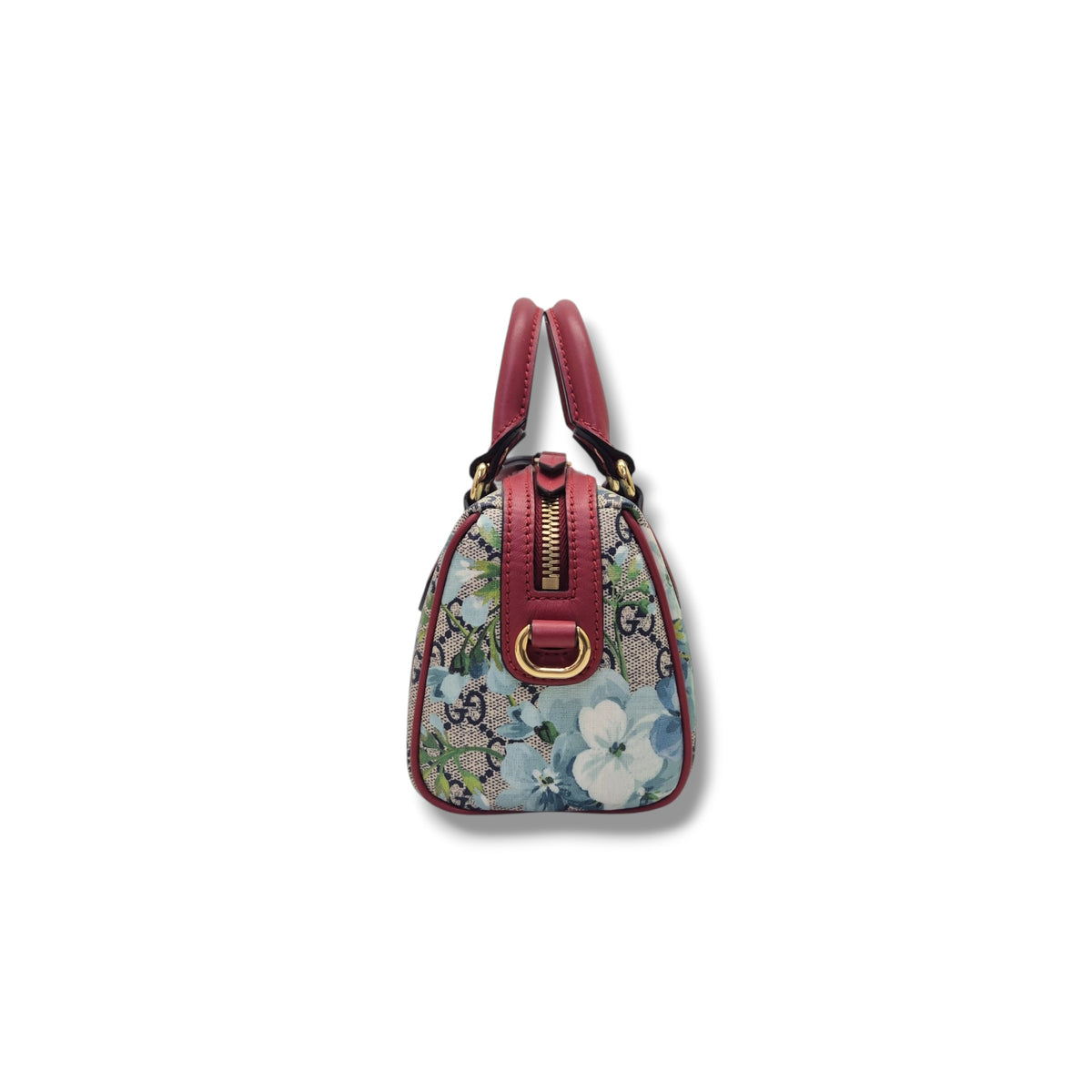 Gucci GG Mini Supreme Canvas Blooms Boston Bag Ghw (Multicolour Floral)