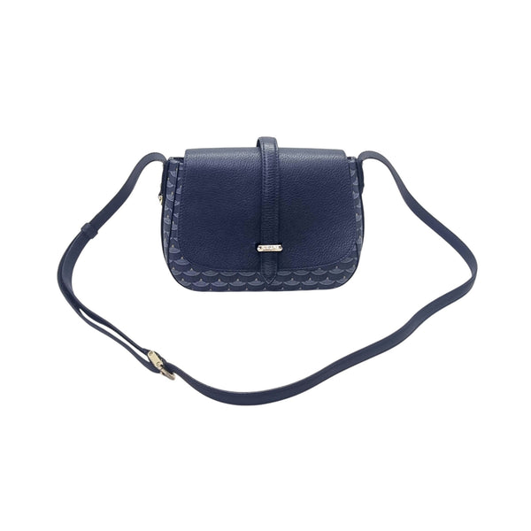 Faure Le Page Cartouchiere 21 leather Crossbody Shw (Blue)