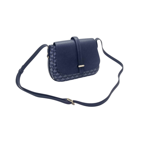 Faure Le Page Cartouchiere 21 leather Crossbody Shw (Blue)