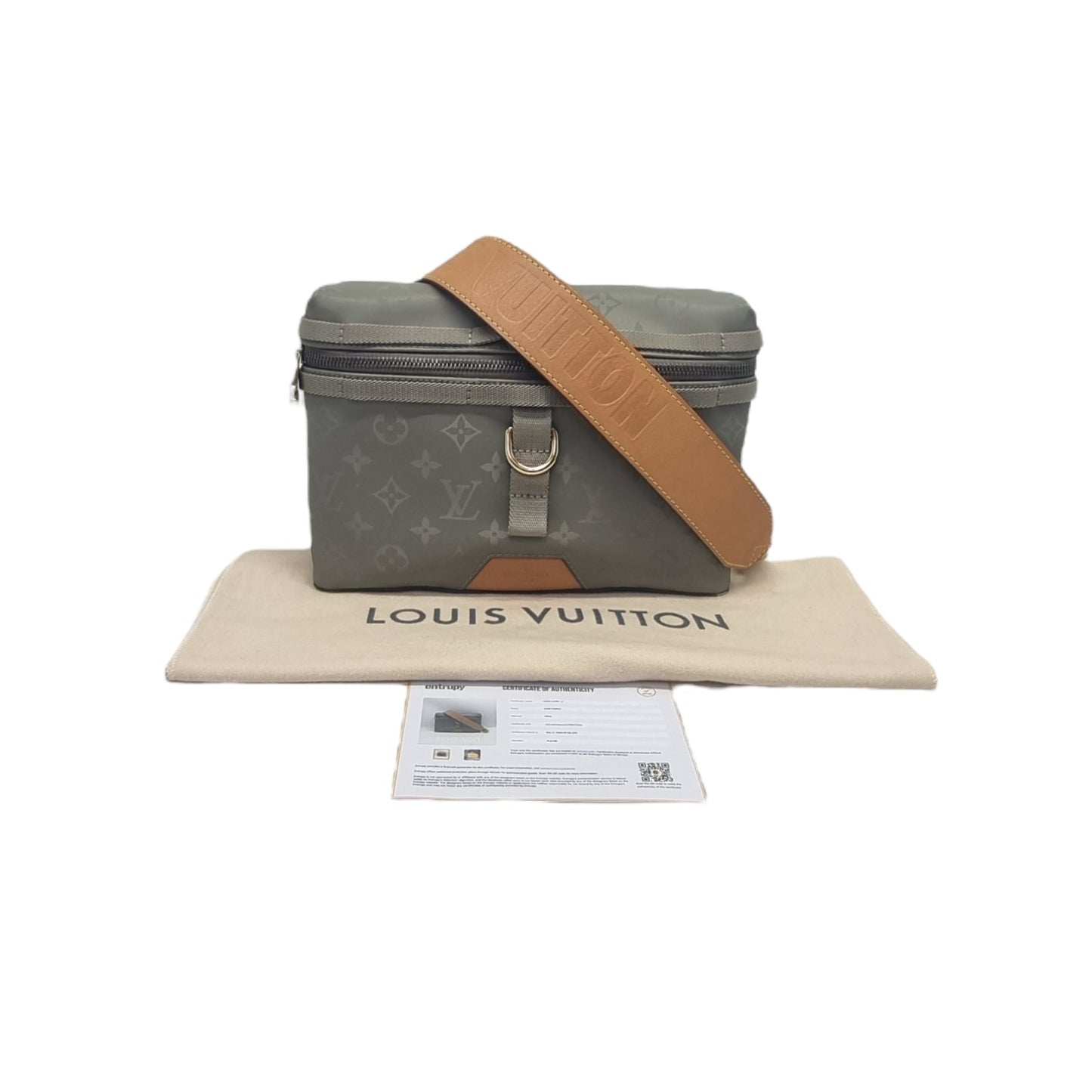 Louis Vuitton Titanium PM Messenger Bag Monogram Gray Ghw
