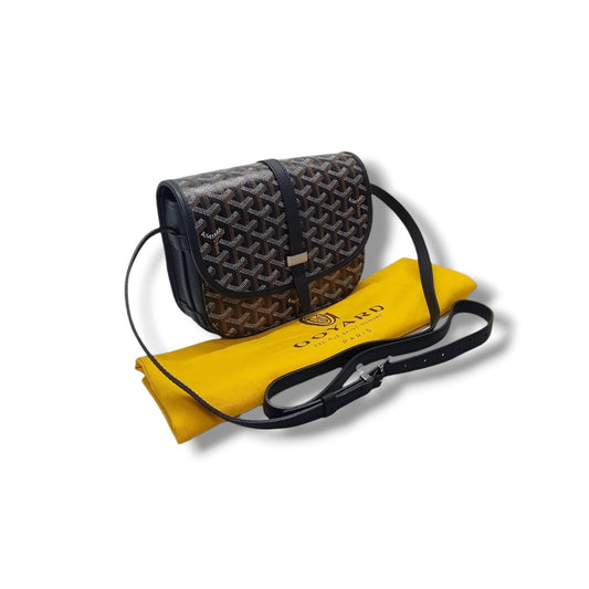 Goyard Belvedere 11 PM Goyardine Canvas Crossbody Phw (Black)