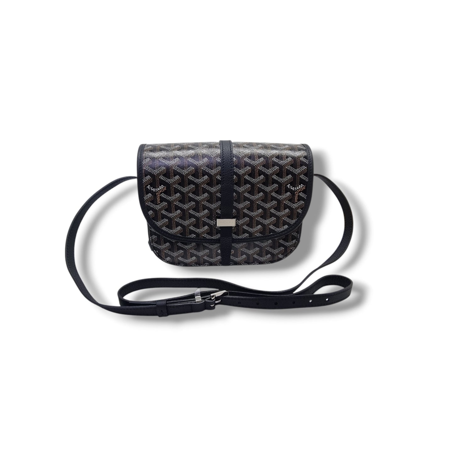 Goyard Belvedere 11 PM Goyardine Canvas Crossbody Phw (Black)