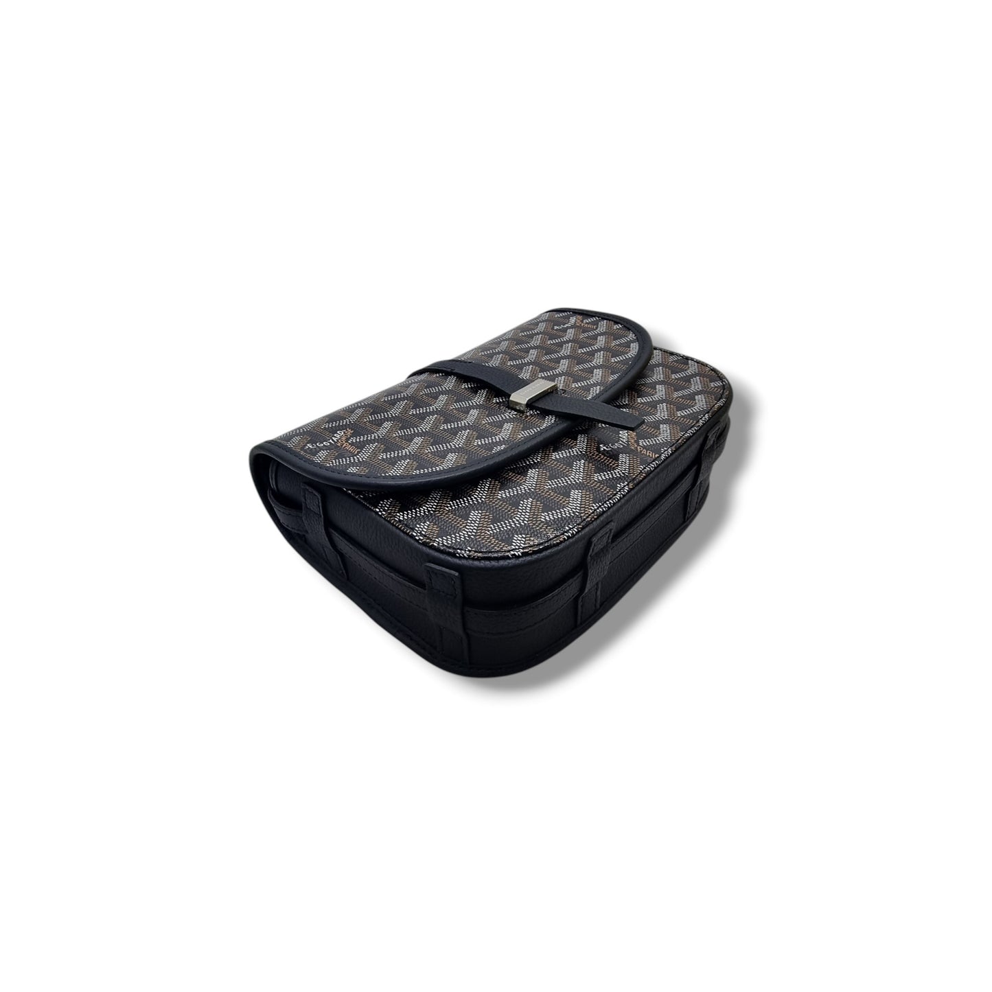 Goyard Belvedere 11 PM Goyardine Canvas Crossbody Phw (Black)