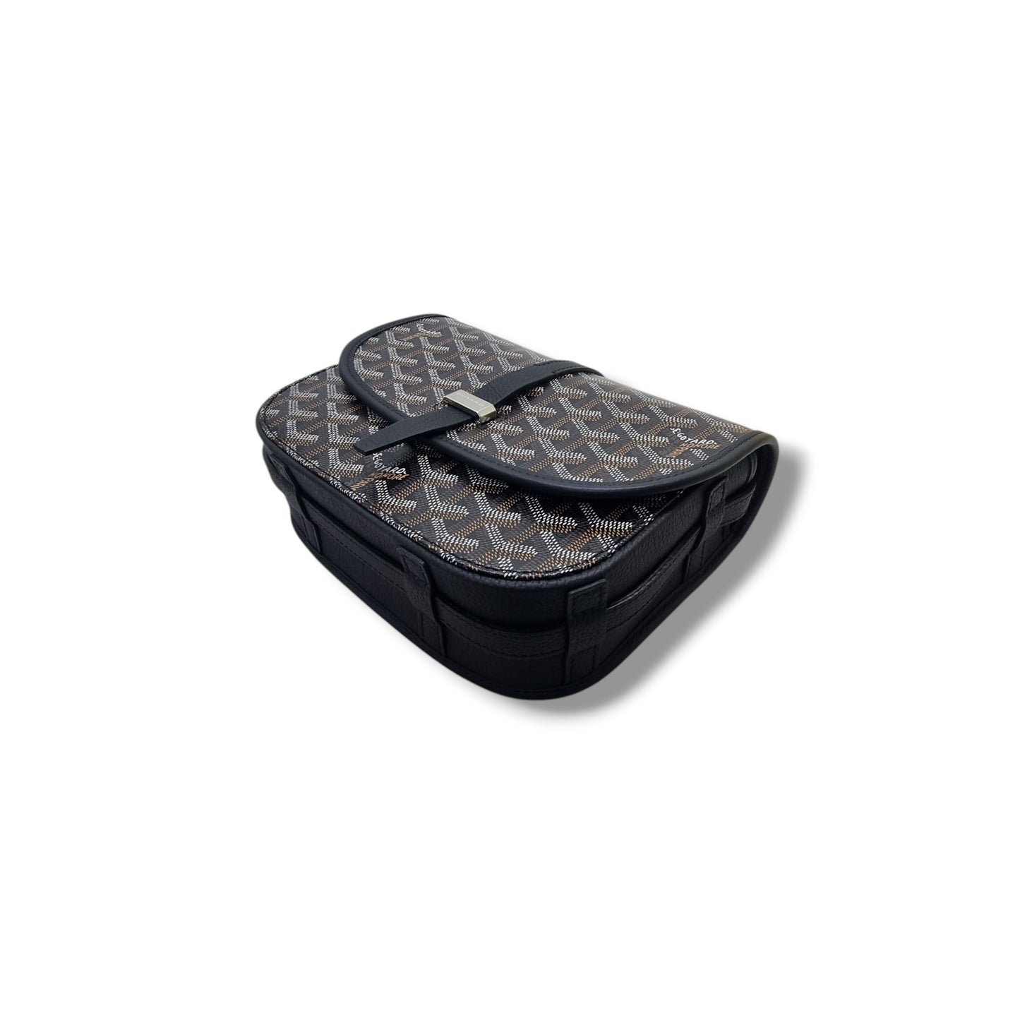Goyard Belvedere 11 PM Goyardine Canvas Crossbody Phw (Black)